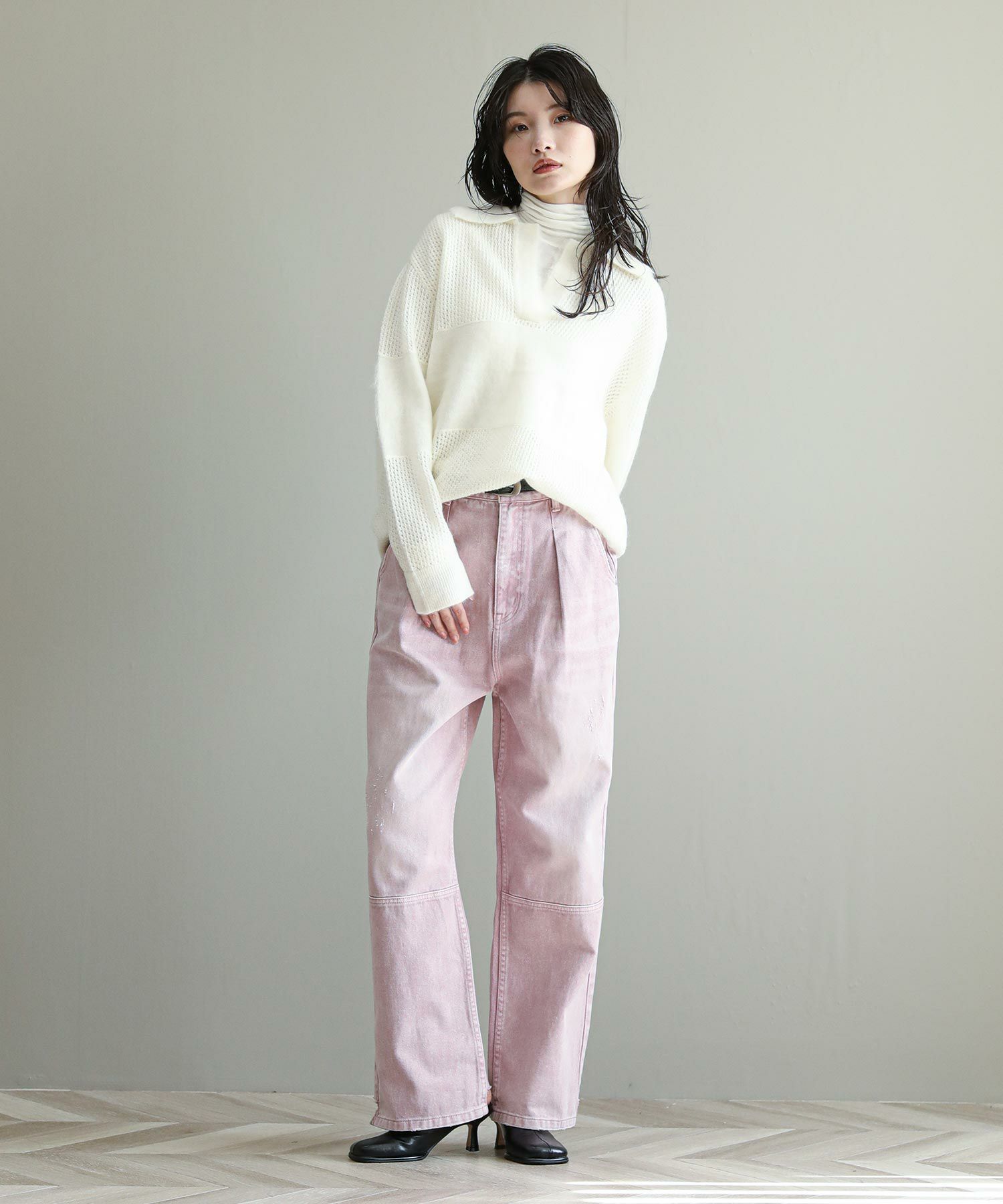 The rejoiceタックワイドデニム | SEKIMIKI Online