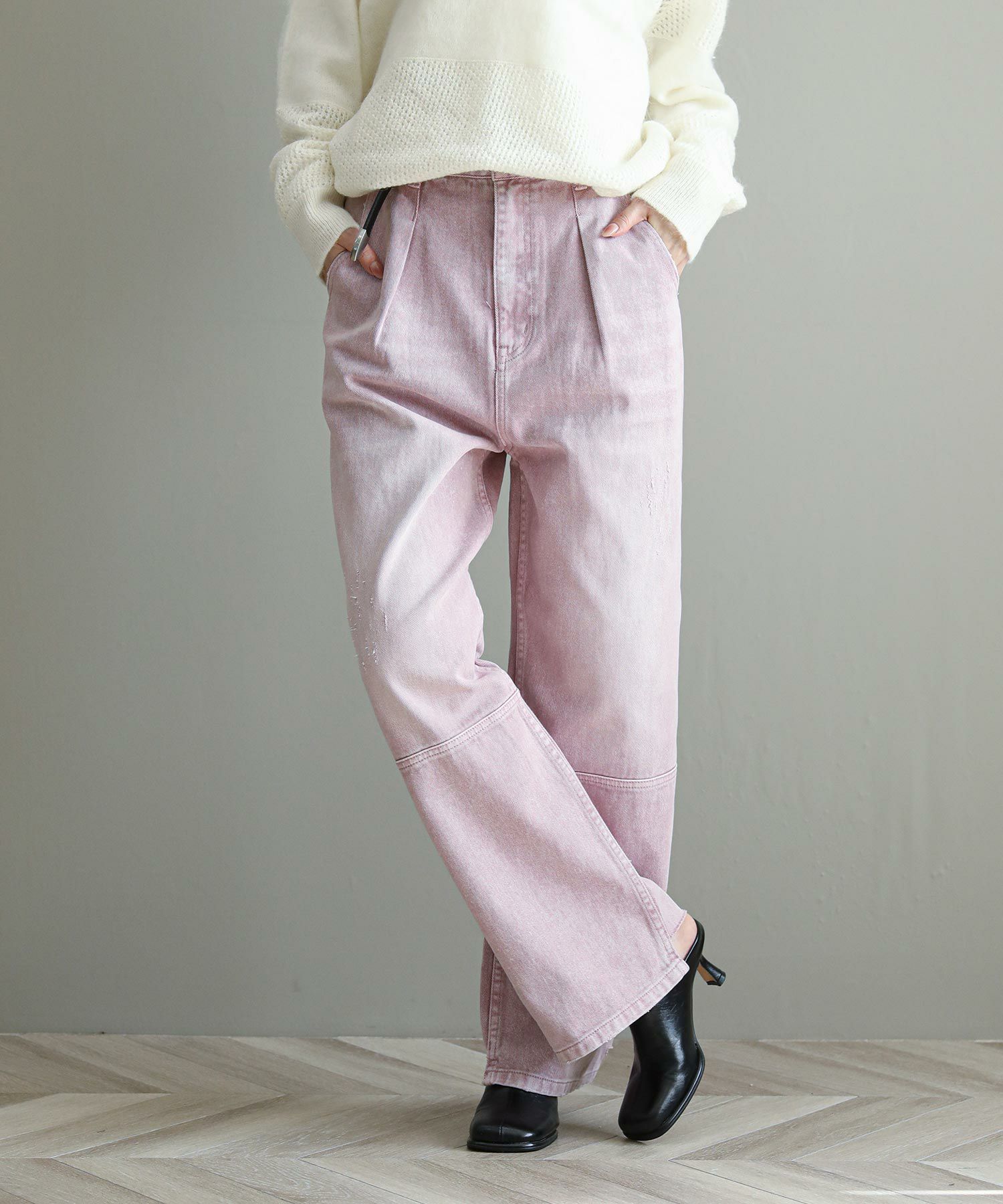 The rejoiceタックワイドデニム | SEKIMIKI Online