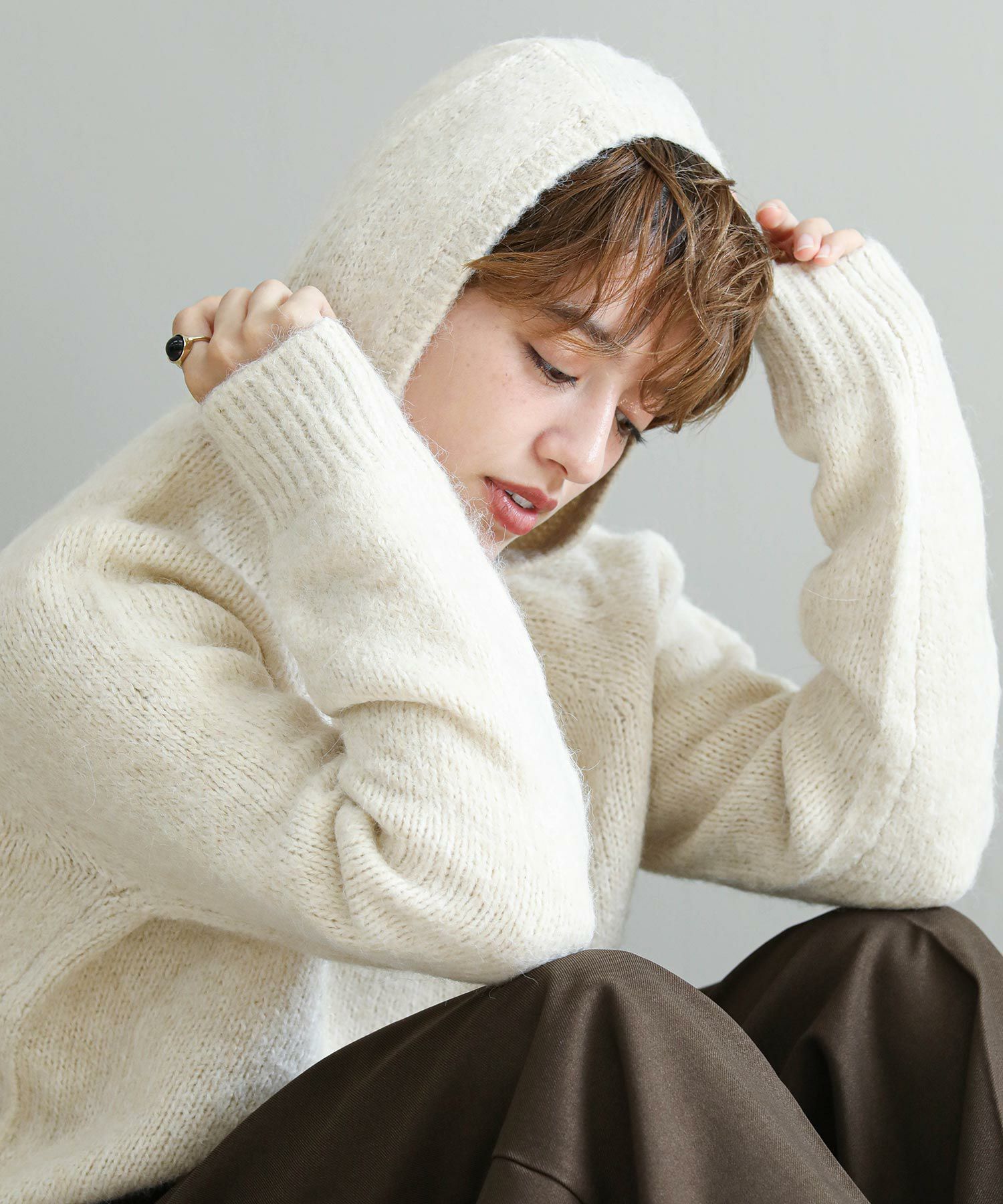 The rejoiceアルパカフーディニット【le】 | SEKIMIKI Online