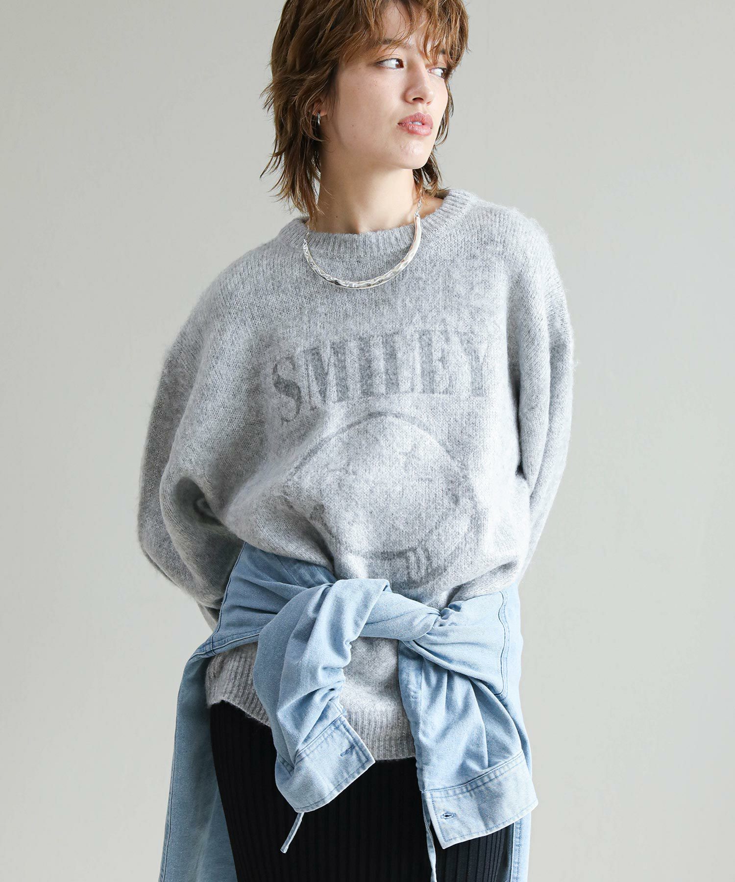 The rejoiceスマイルCNニット【0×SMILEY FACE】 | SEKIMIKI Online