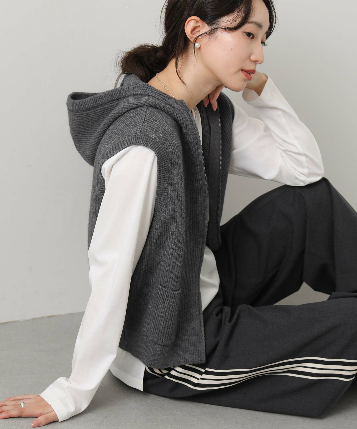 Gready Brilliantニットベストパーカー | SEKIMIKI Online