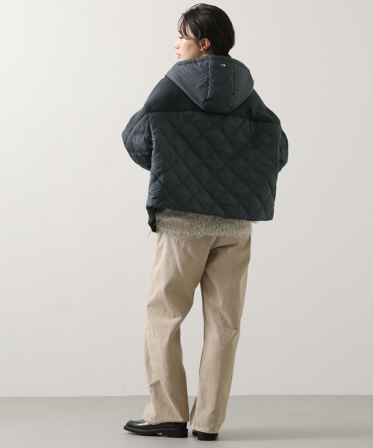 新品　ディセンバーメイ　ダンボールニット　キルティングアウター RUIRUE BOUTIQUE（ルイルエブティック）の「ダンボールニット×ライト