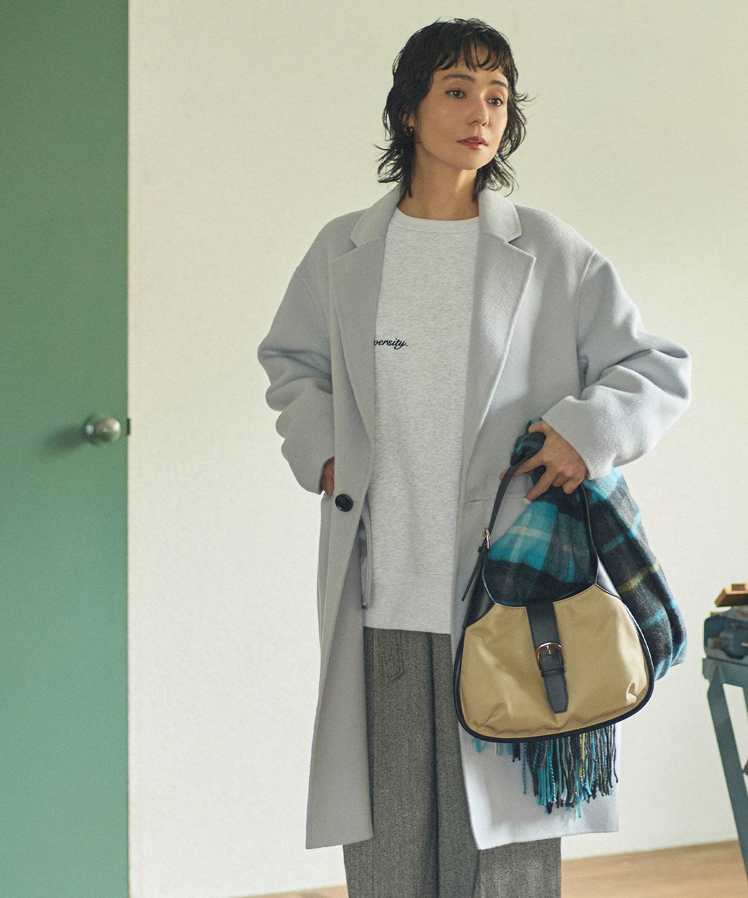 専用品　ウィペット　M モカ　カーキ Gready BrilliantTWEEDMILLチェック② | SEKIMIKI Online