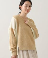 ベージュ×オフ