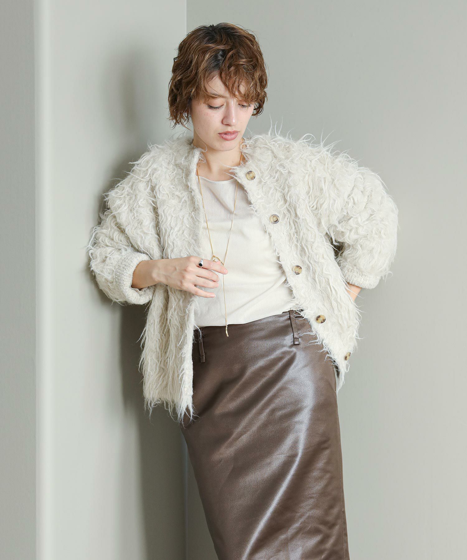 The rejoice2wayシャギーカーデ | SEKIMIKI Online