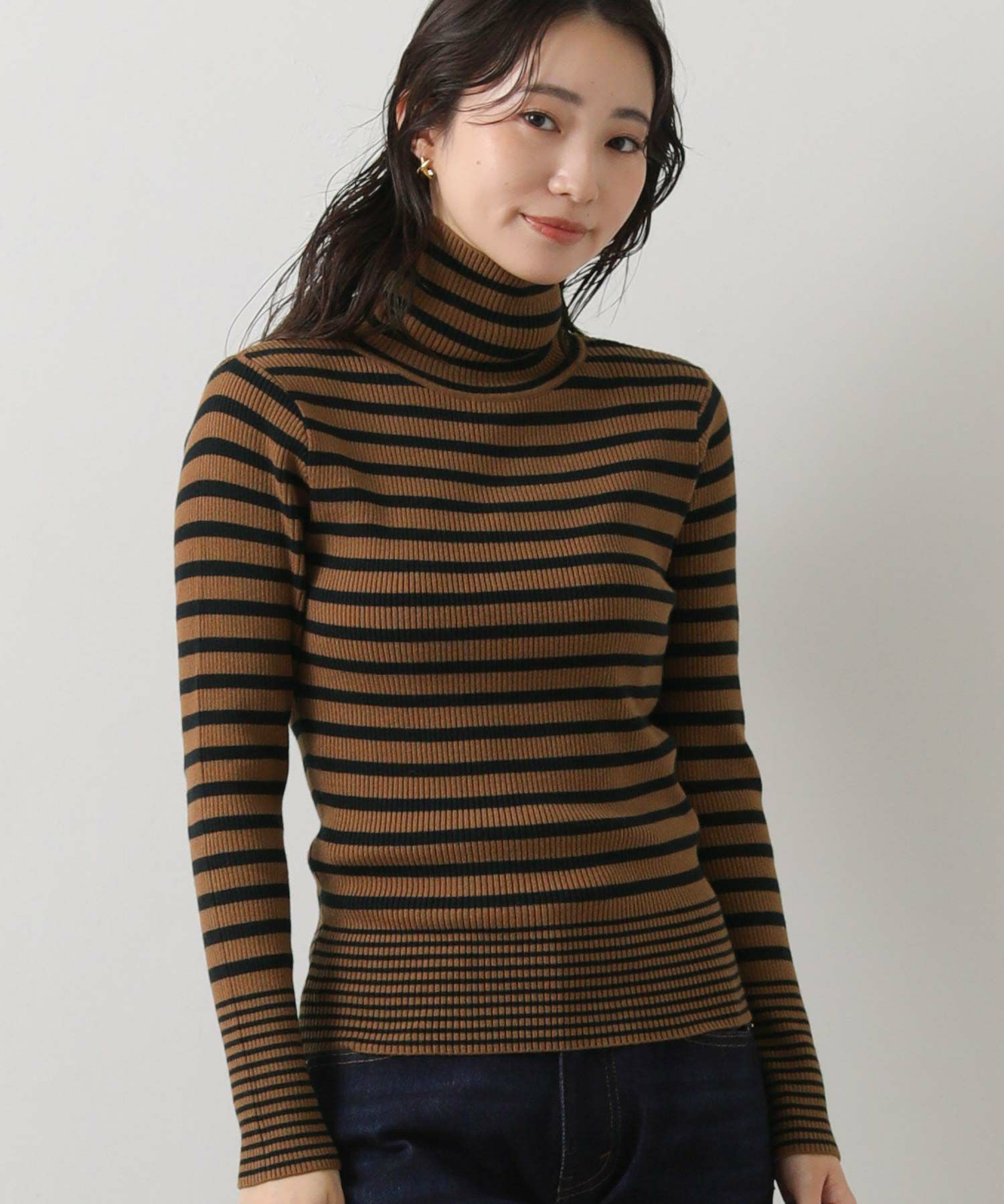 キャメル×ネイビー