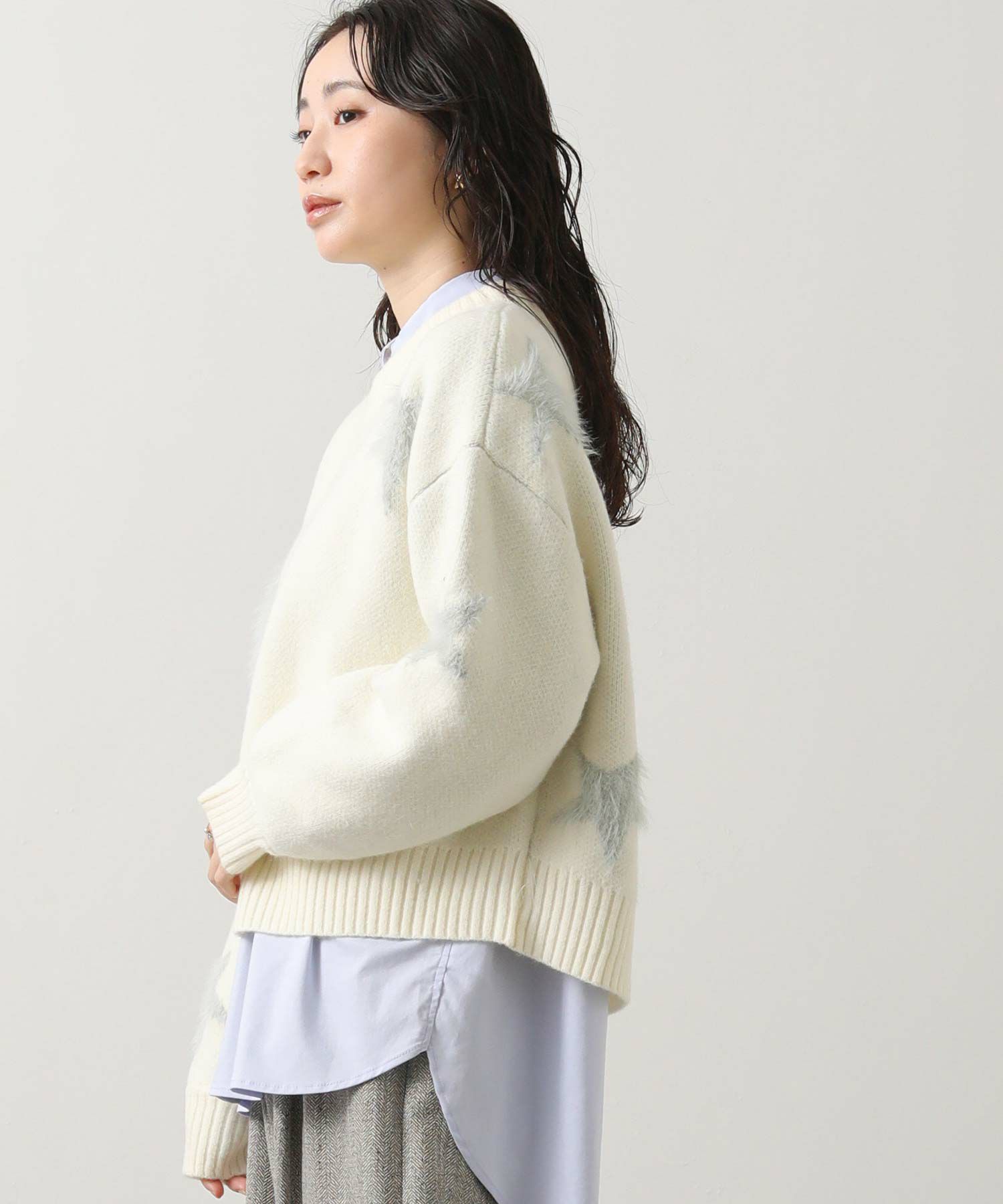 Gready Brilliantファースタージャガードクルーネックニット