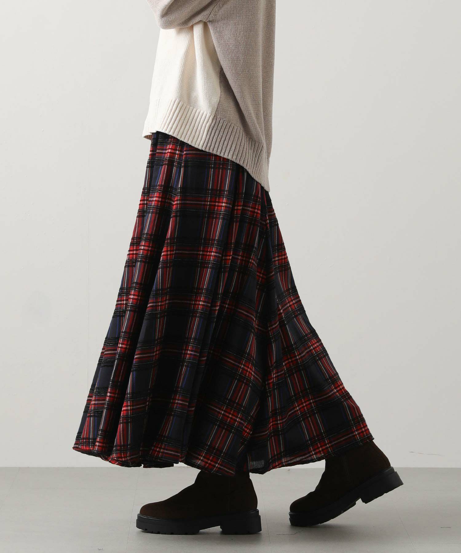 Gready BrilliantモールチェックWリブスカート | SEKIMIKI Online