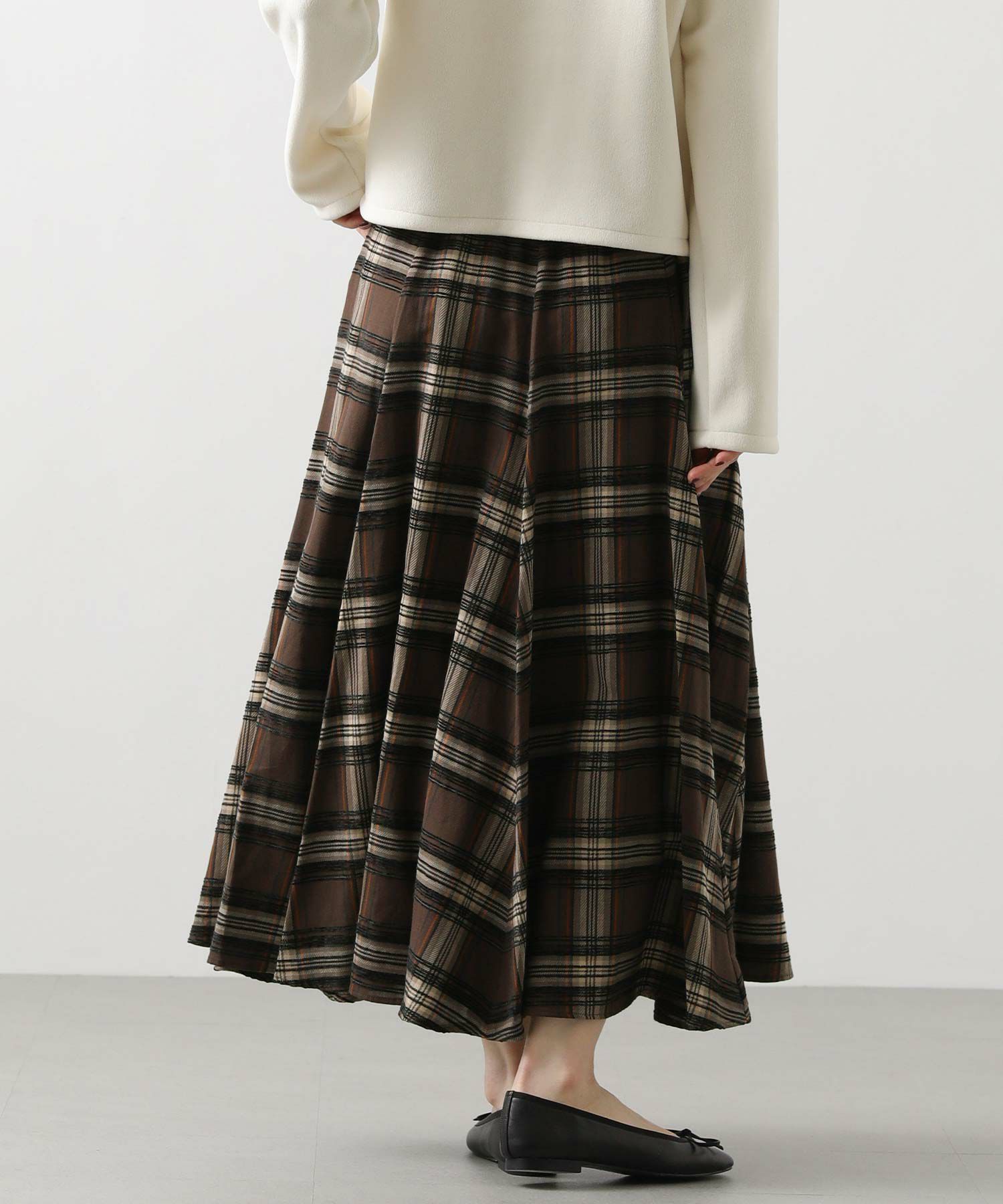 Gready Brilliant　モールチェックウールリブスカート　新品 セール】モールチェックウールリブスカート（スカート）｜Gready