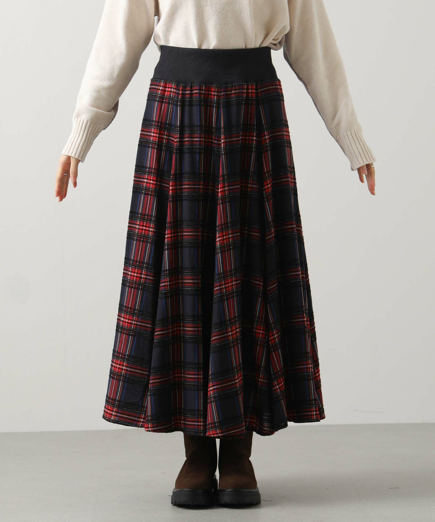 Gready BrilliantモールチェックWリブスカート | SEKIMIKI Online