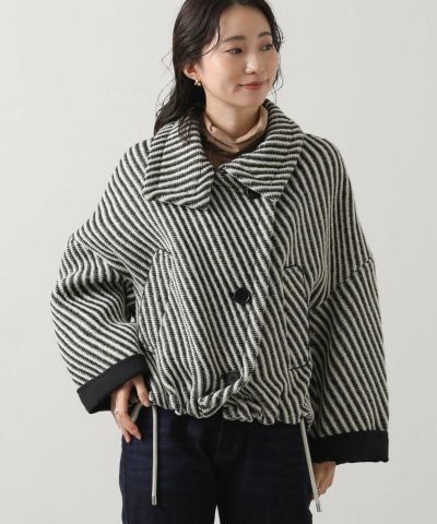 Gready Brilliantウールツィード大衿ショートコート | SEKIMIKI Online