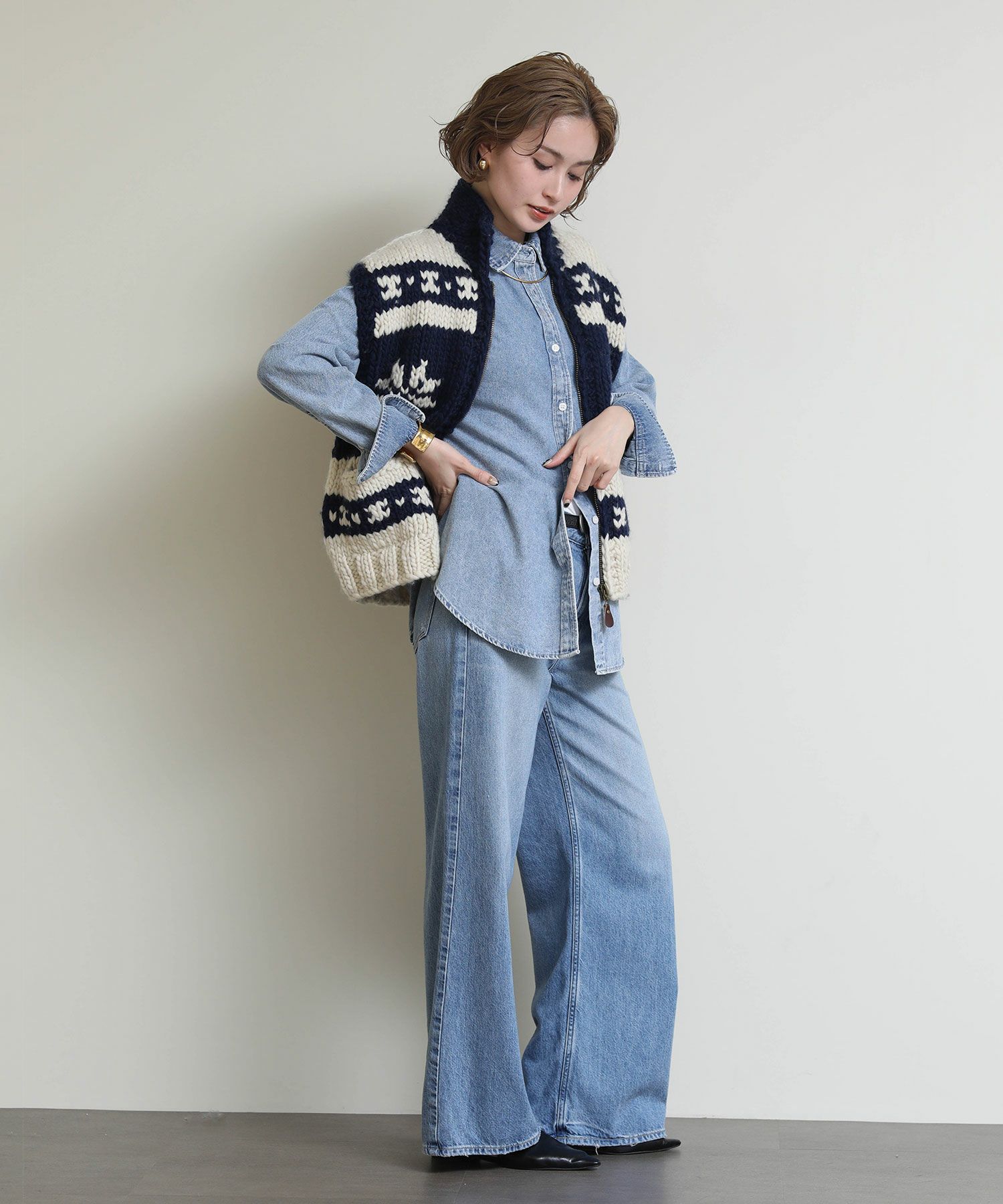 Re Fiinaカウチンニットベスト | SEKIMIKI Online