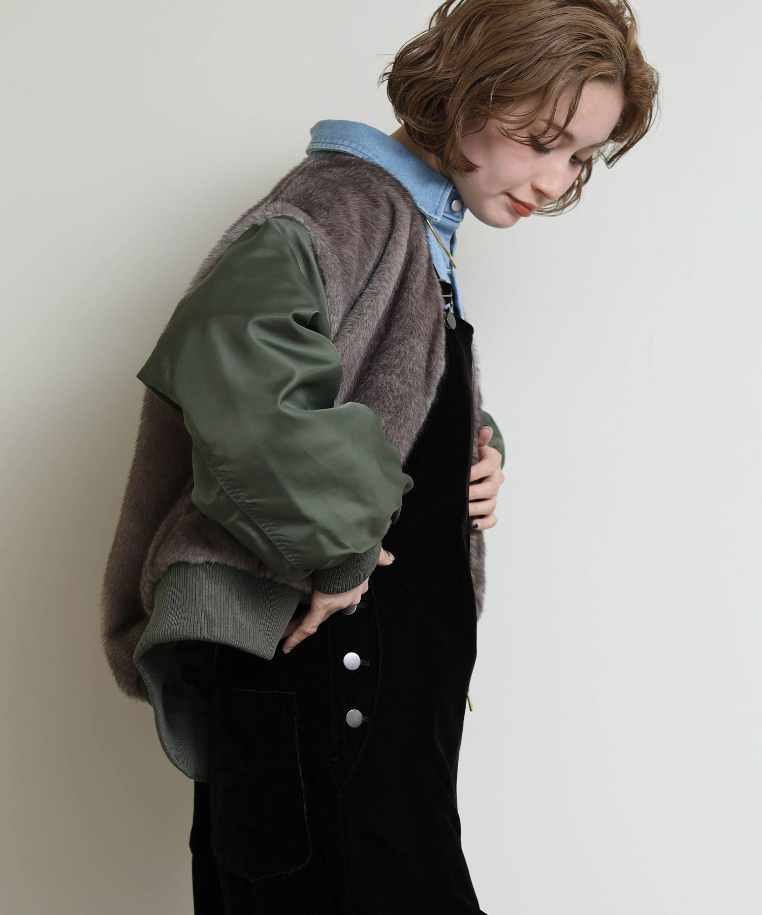 Re FiinaVネックファーブルゾン | SEKIMIKI Online