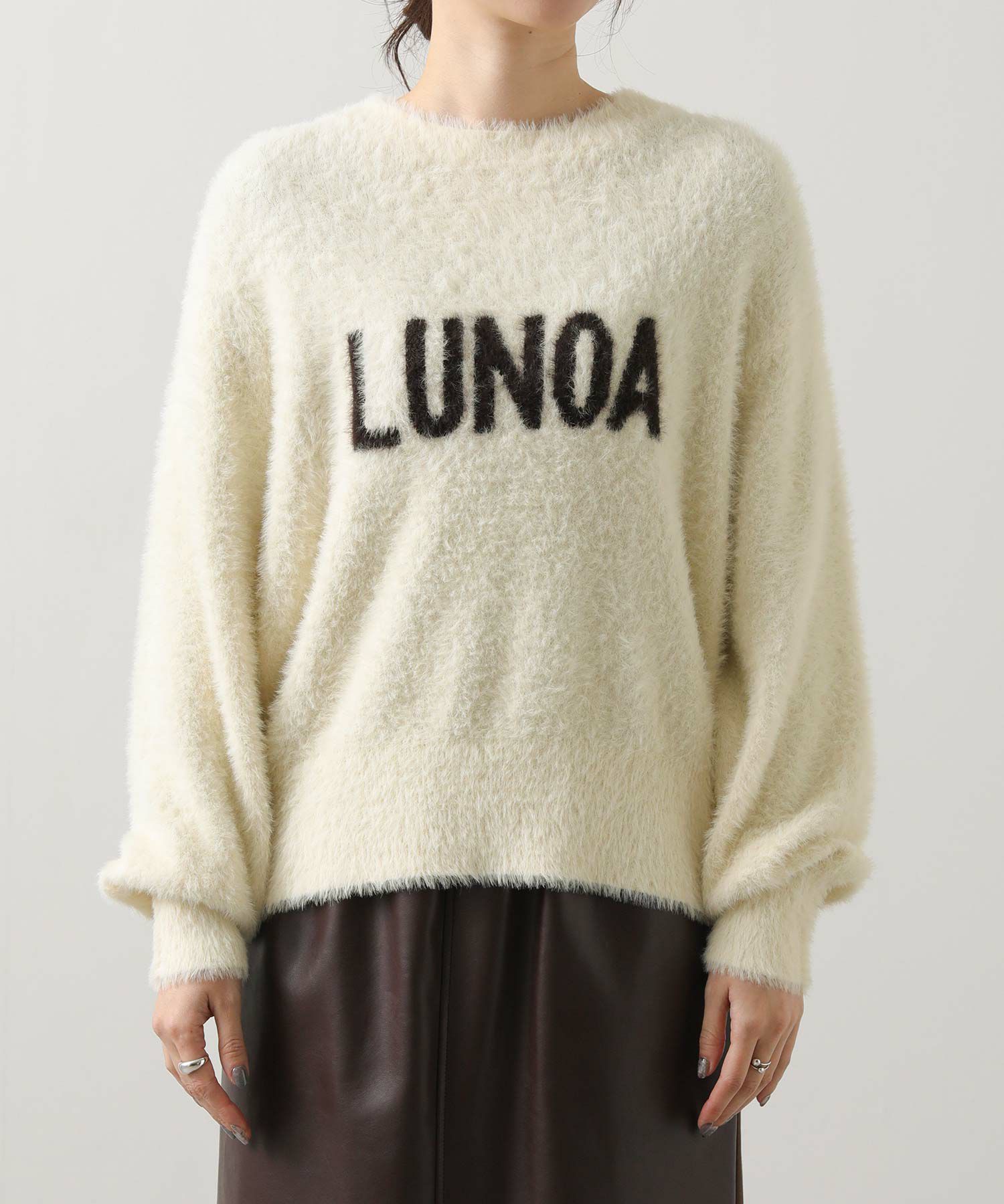 Gready BrilliantLUNOAロゴシャギーニット | SEKIMIKI Online