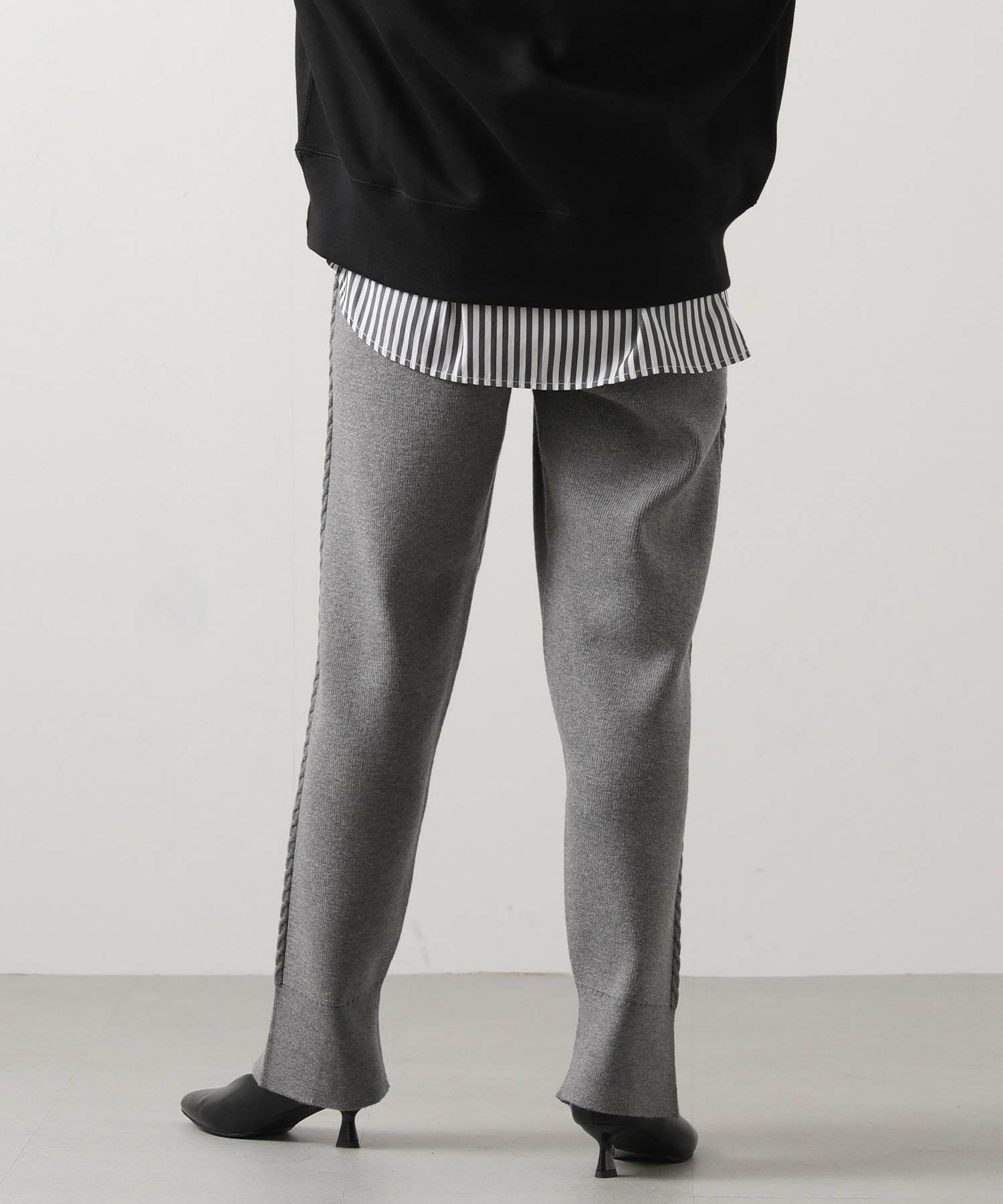 Gready Brilliantケーブルラインニットジョガーパンツ | SEKIMIKI Online