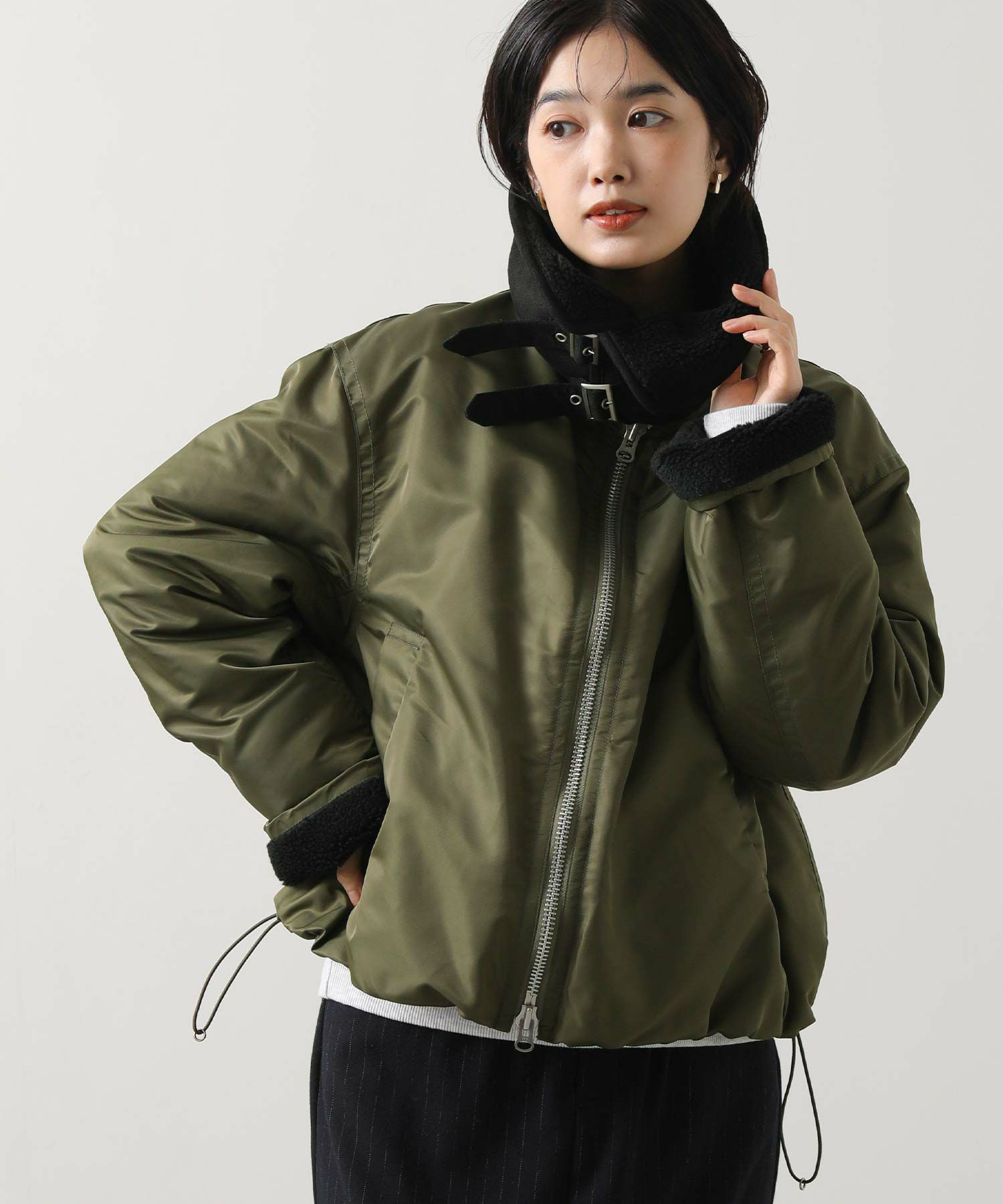 Gready Brilliantボアカラーフライトブルゾン | SEKIMIKI Online