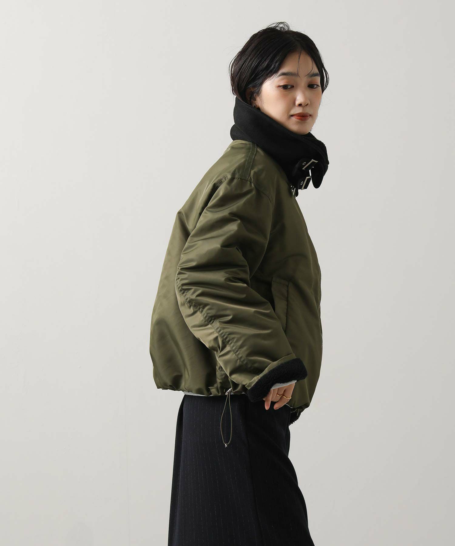 Gready Brilliantボアカラーフライトブルゾン | SEKIMIKI Online