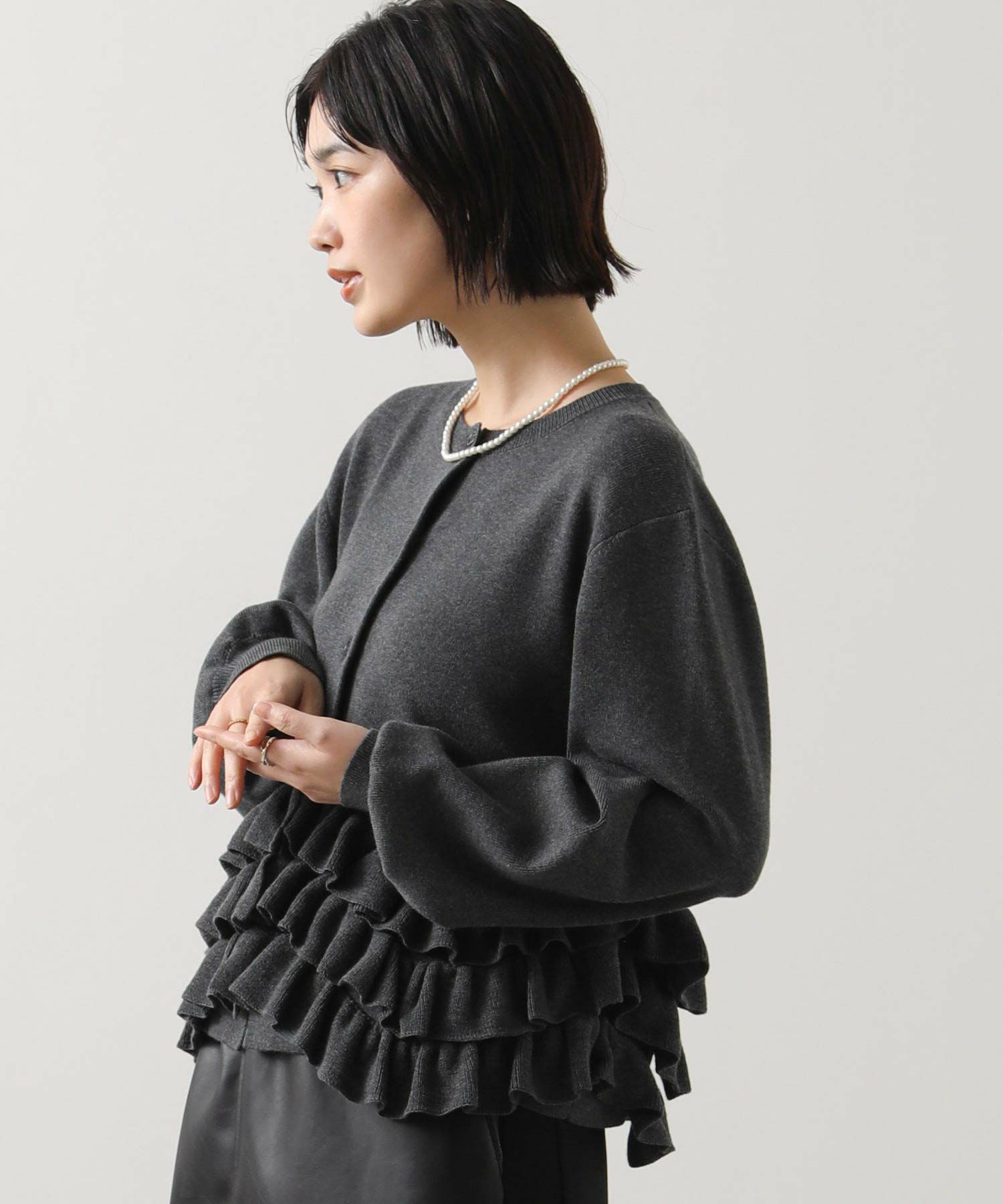 k*o様 完売品ENFOLD フリルボトム　カーディガン Gready Brilliantフリルヘムカーディガン | SEKIMIKI Online