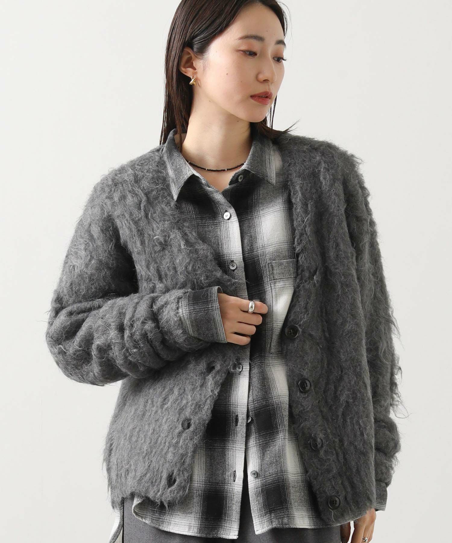 Gready BrilliantシャギーVネックニット | SEKIMIKI Online