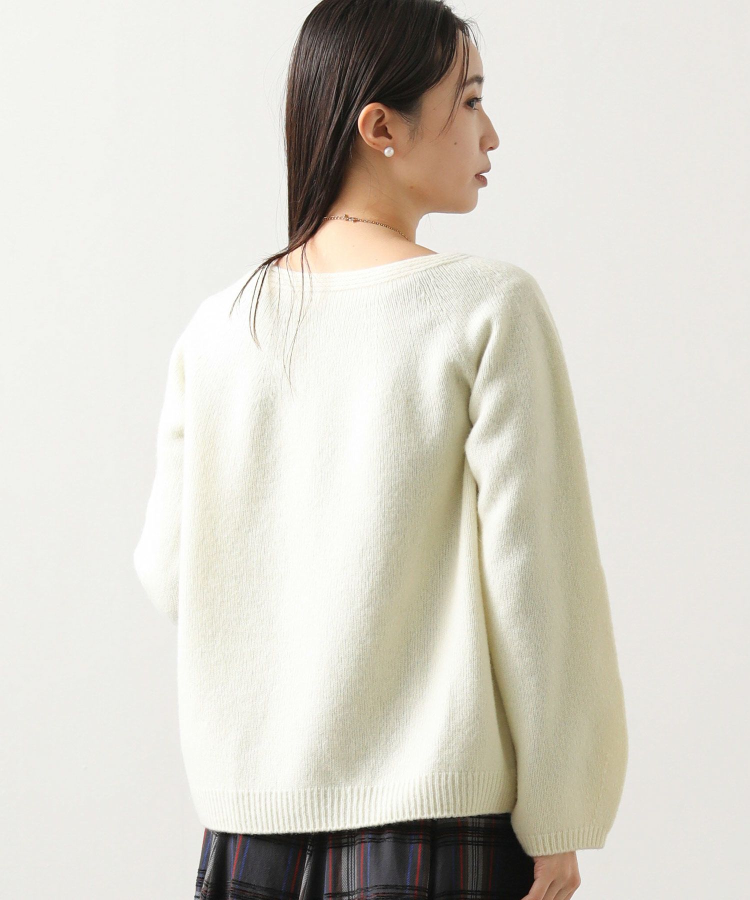 Gready Brilliantウール100ホールガーメントパフスリーブニット