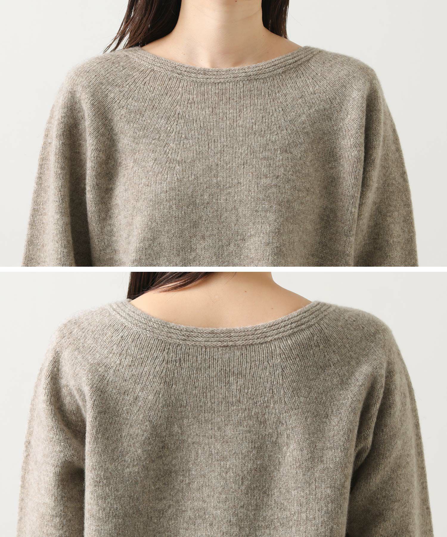 Gready Brilliantウール100ホールガーメントパフスリーブニット