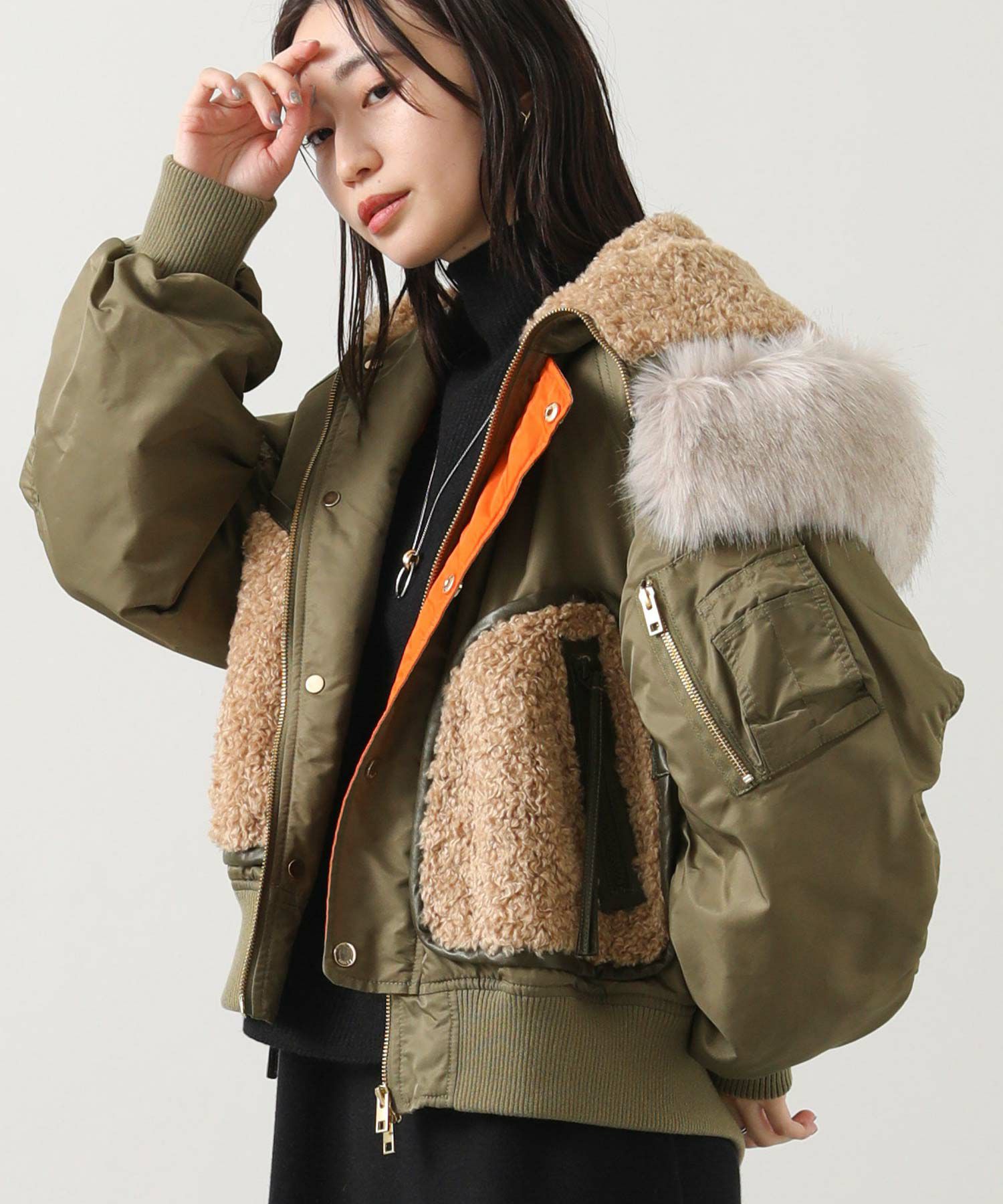 marry様 Gready BrilliantBIGフーディーMA－1 | SEKIMIKI Online