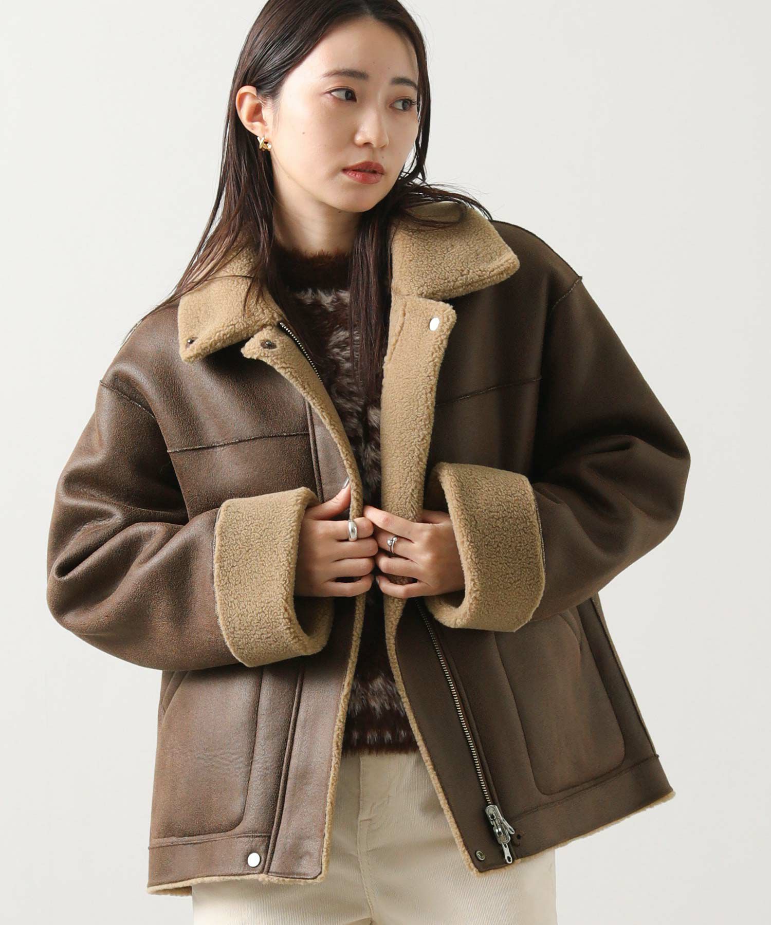 Gready Brilliantムートンリバーシブルブルゾン | SEKIMIKI Online