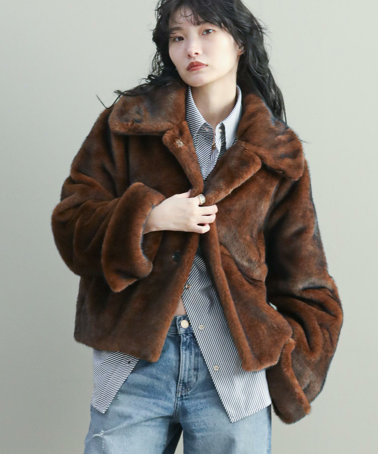 The rejoiceポイントカラーファーコート【Knuth Marf】 | SEKIMIKI Online