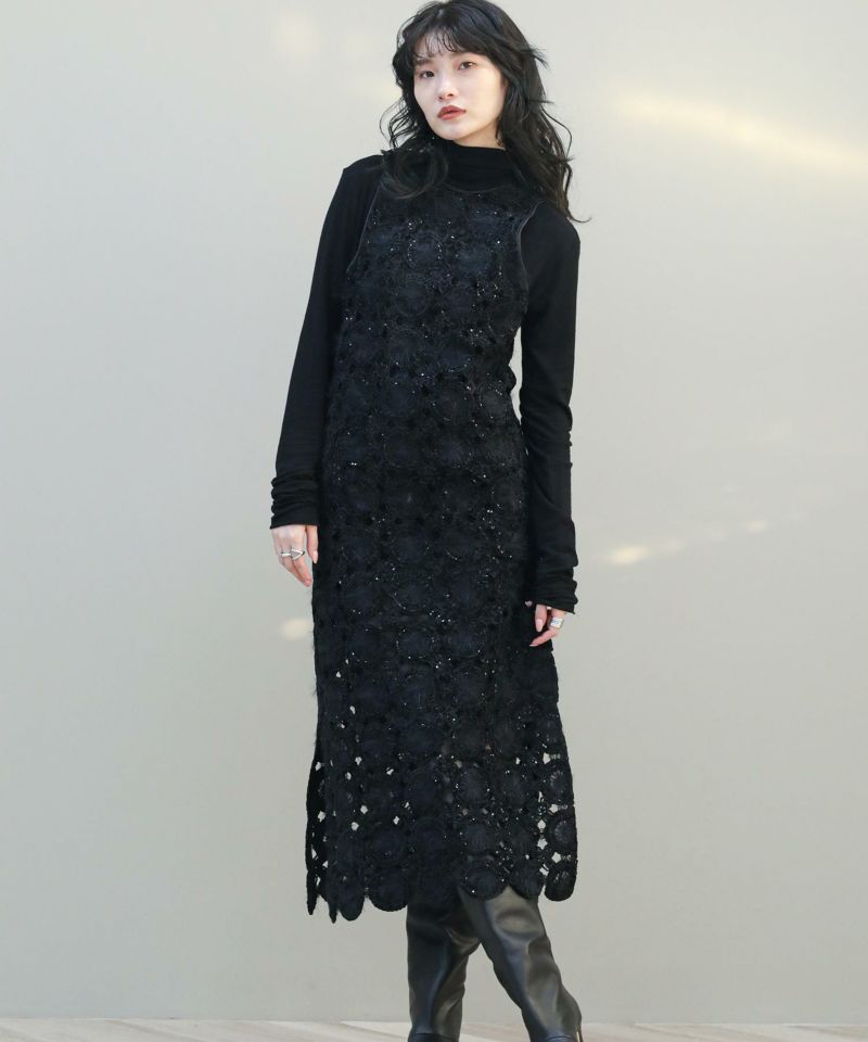 完売　新品　レースワンピース パネルレースワンピース | ロングワンピース | NOELA OFFICIAL WEB STORE