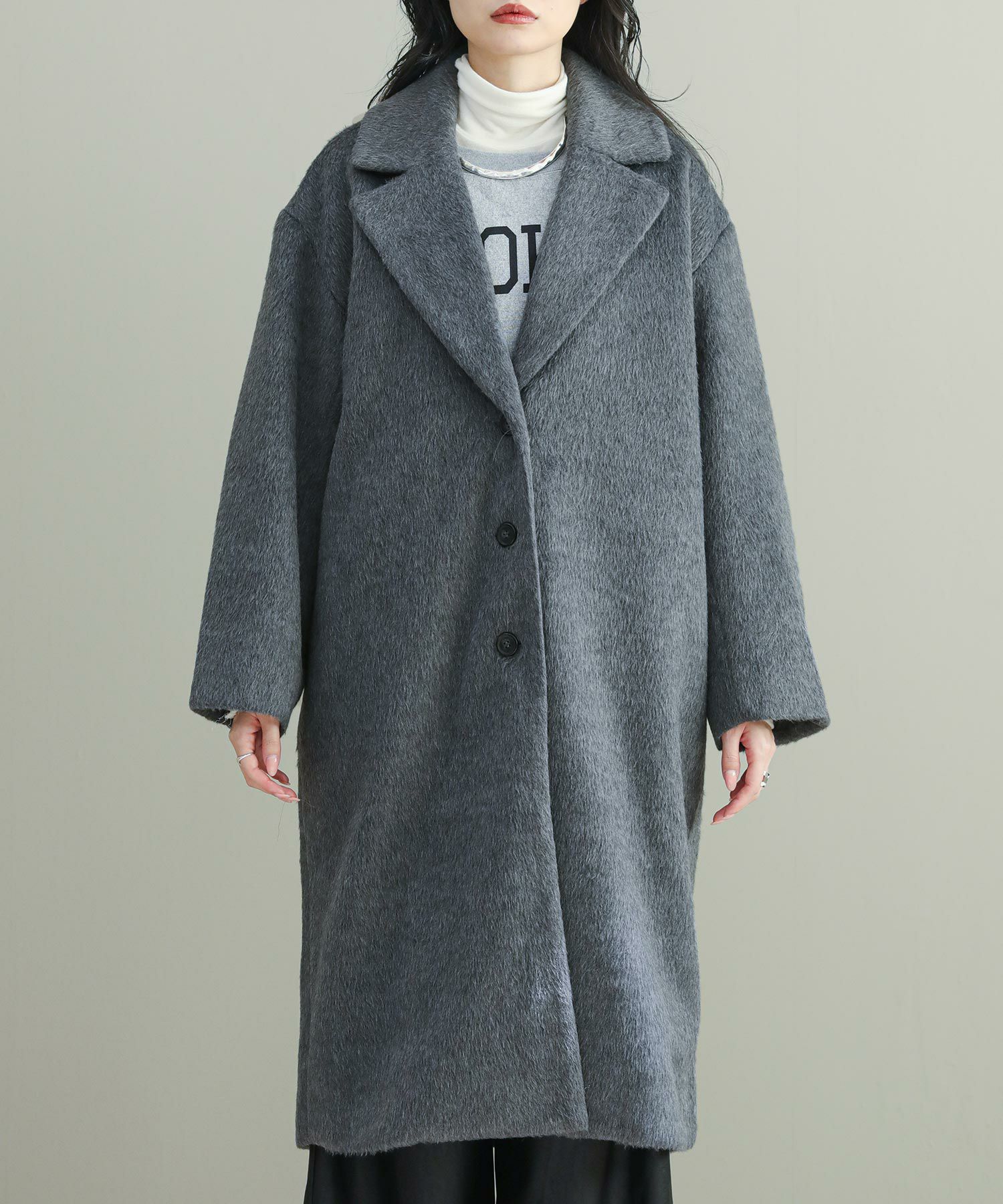 The rejoiceシャギーチェスターコート | SEKIMIKI Online