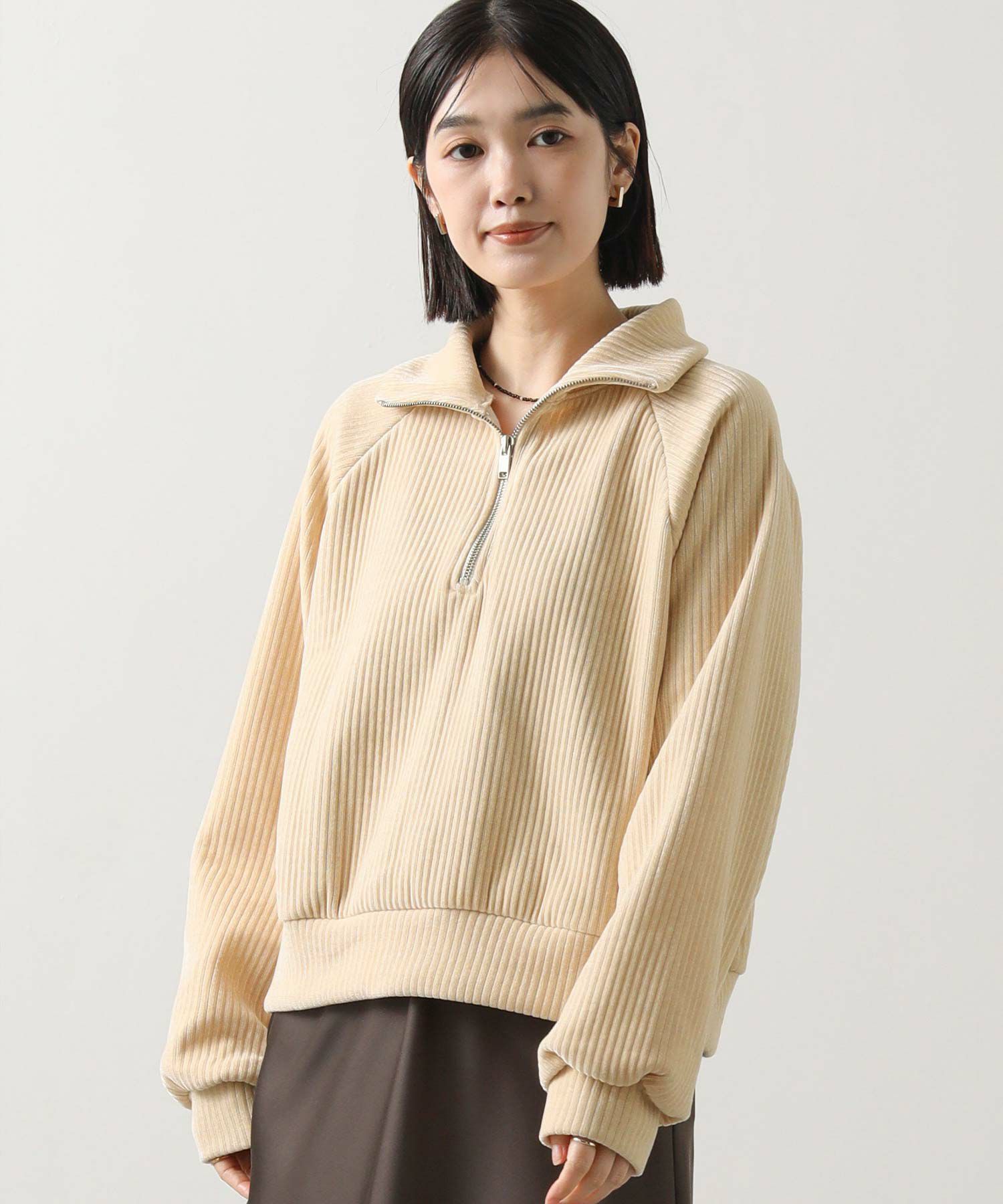 石見智翠館ハーフジップ Gready Brilliantカットコールハーフジップカットソー | SEKIMIKI Online