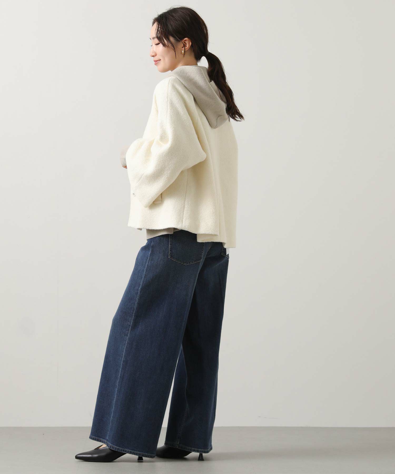 Gready Brilliantブークレケープコート | SEKIMIKI Online