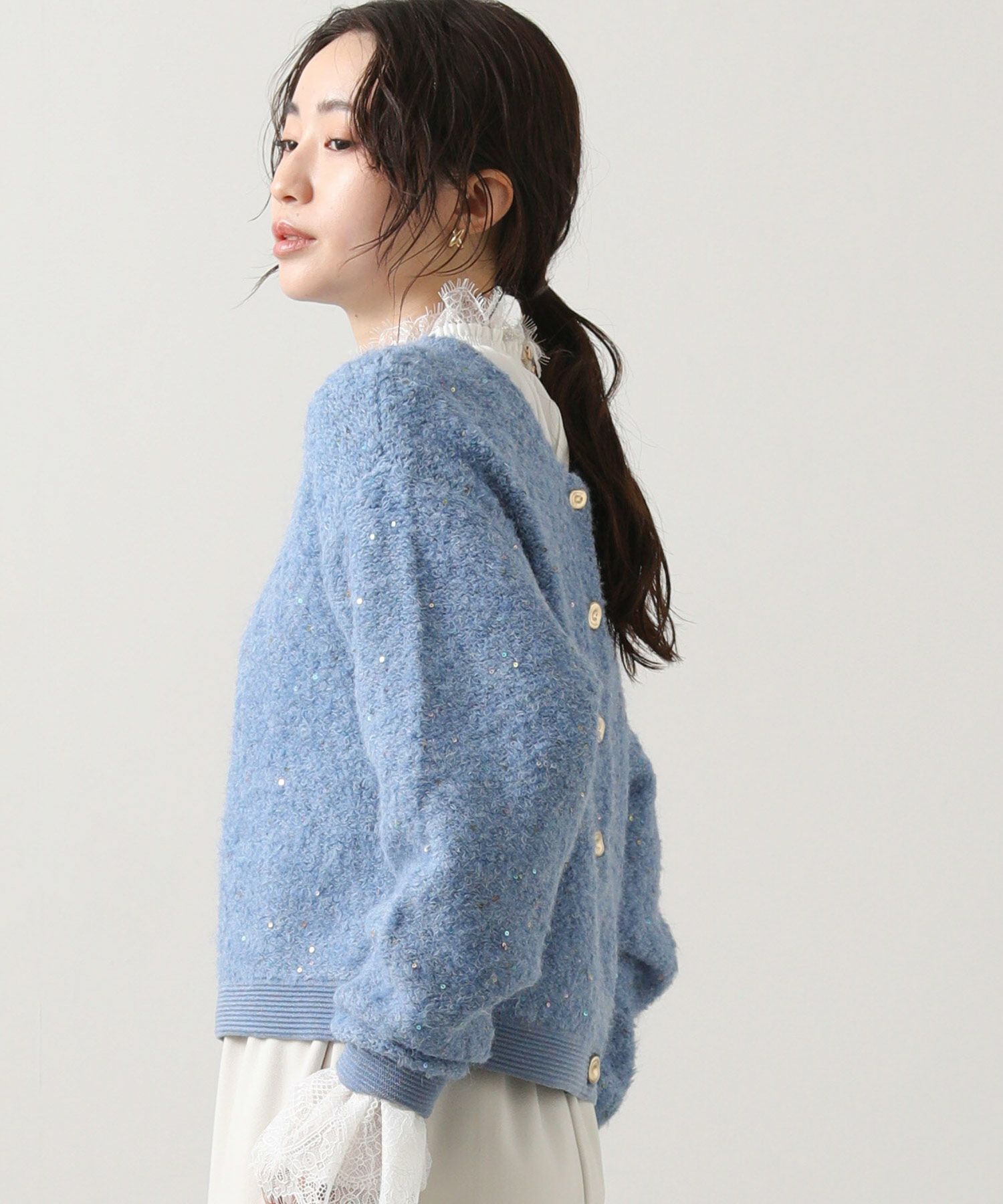 美品Gready Brilliant メッシュジャケット&スパンコールニット 美品Gready Brilliant メッシュジャケット&スパンコールニット 美品