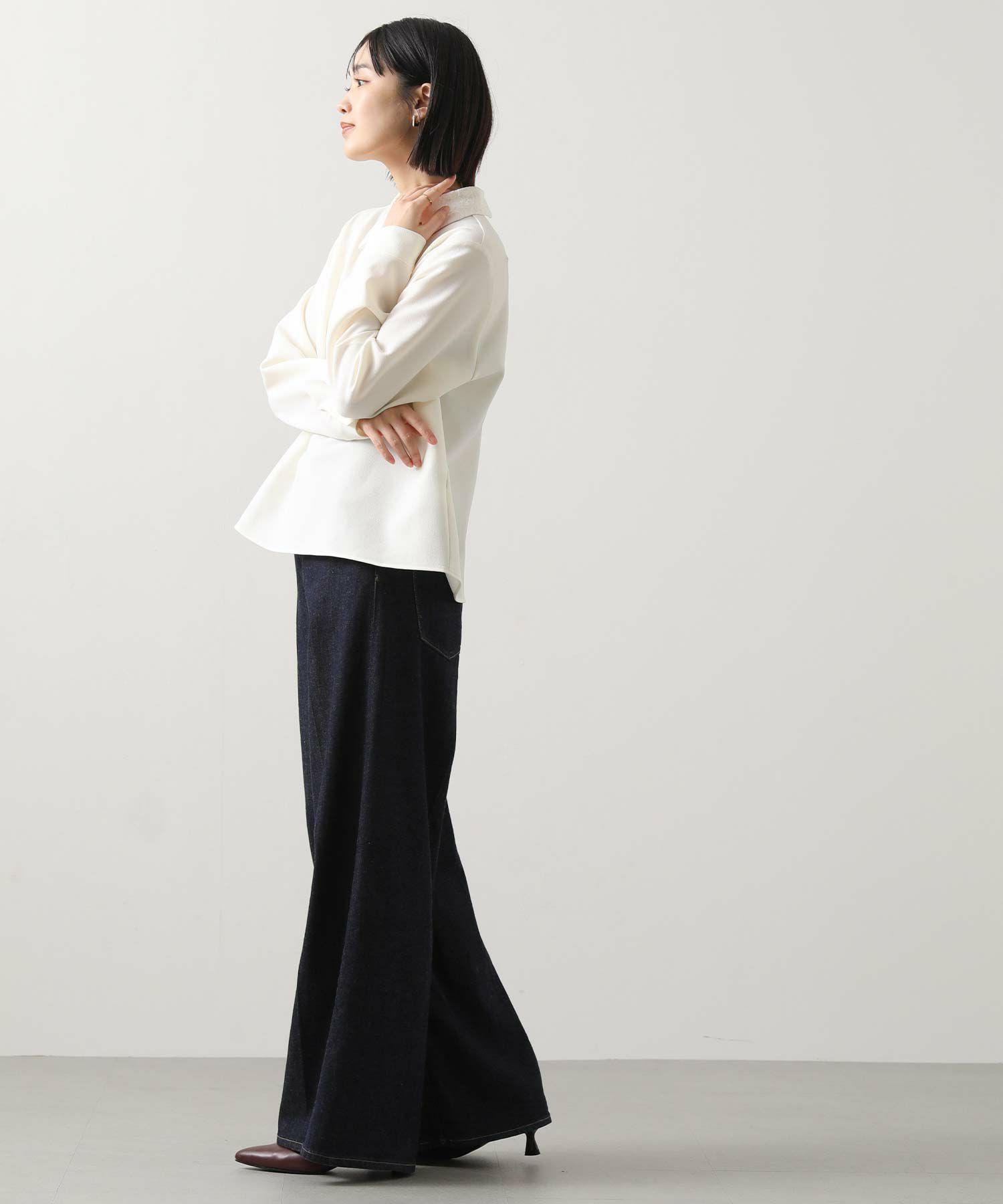 Gready Brilliantジョーゼットレースカラーブラウス | SEKIMIKI Online