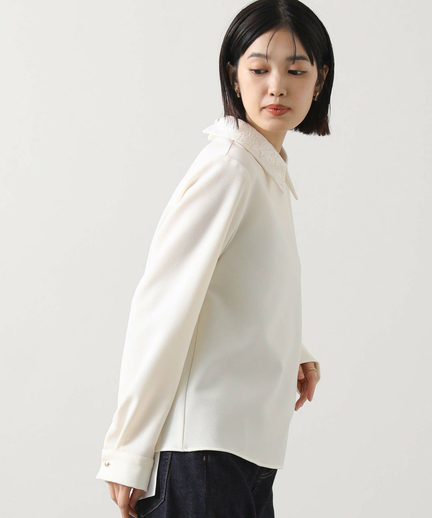 Gready Brilliantジョーゼットレースカラーブラウス | SEKIMIKI Online