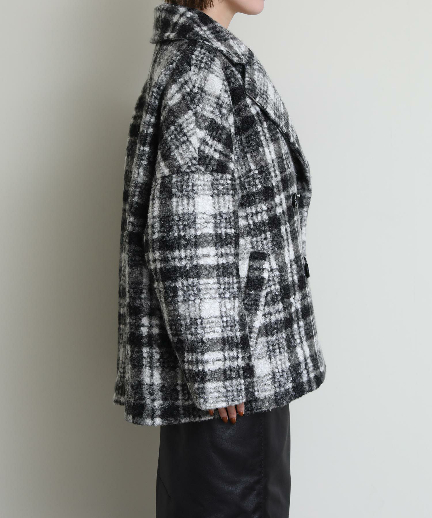 Re Fiinaブークレチェックコート | SEKIMIKI Online