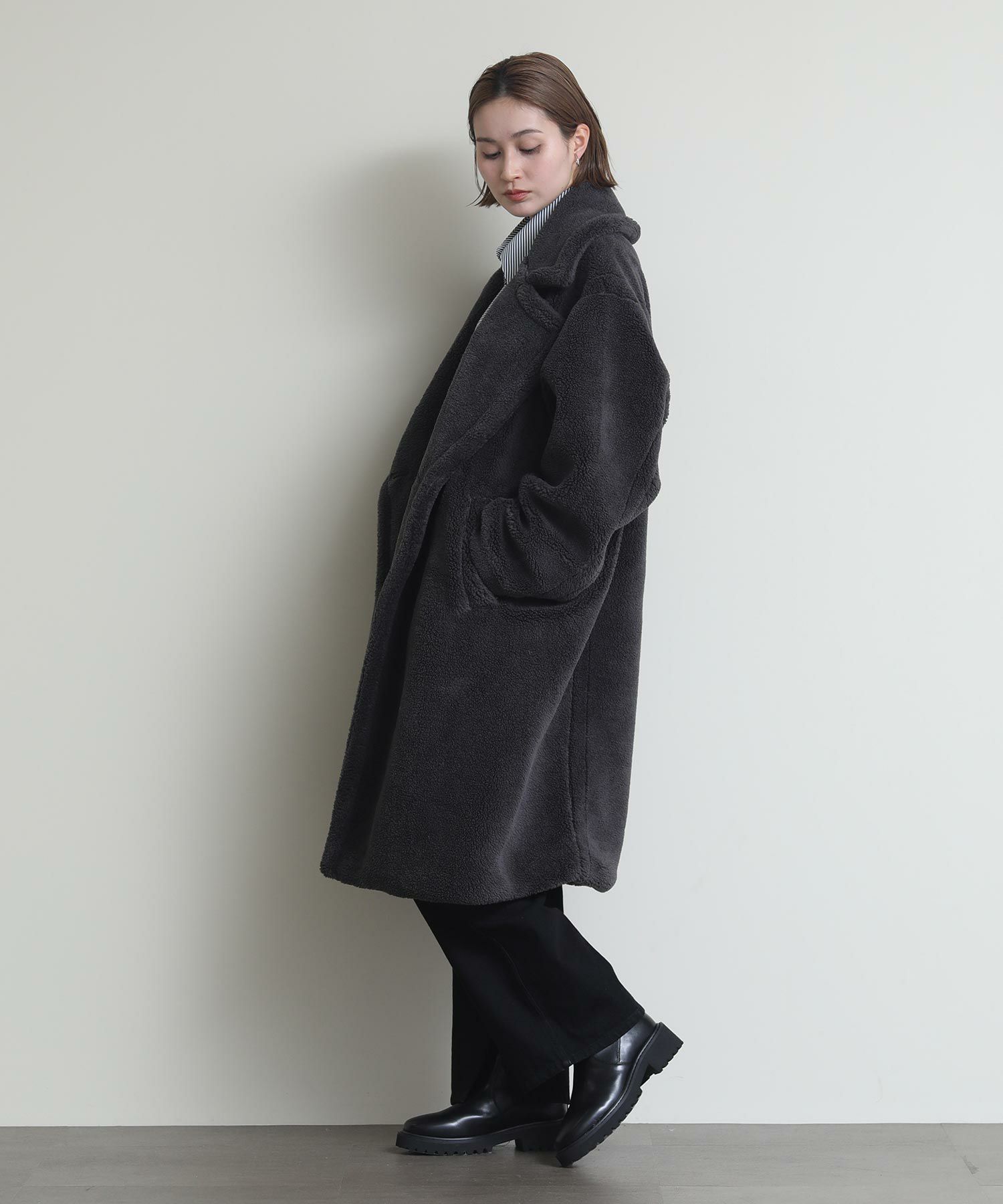 Re Fiinaテディベアロングコート | SEKIMIKI Online