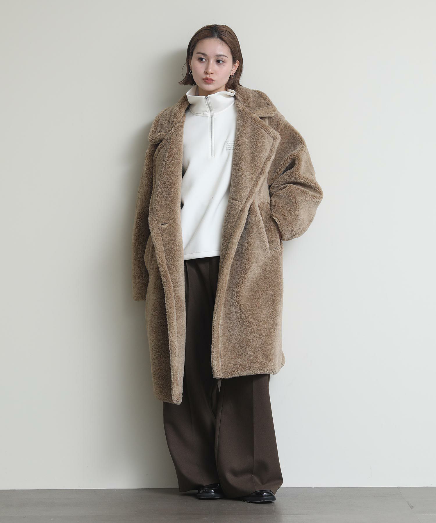 Re Fiinaテディベアロングコート | SEKIMIKI Online