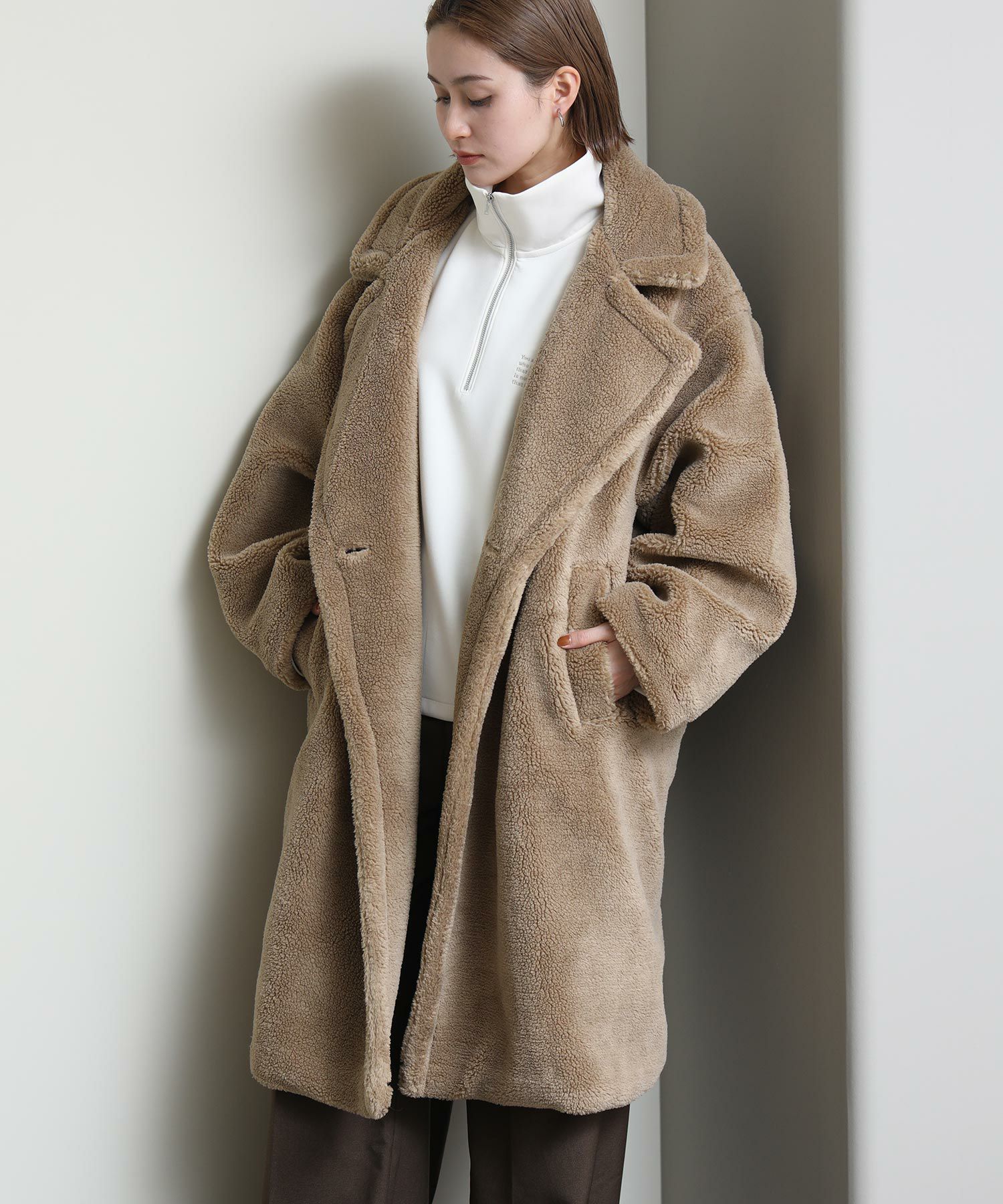 Re Fiinaテディベアロングコート | SEKIMIKI Online