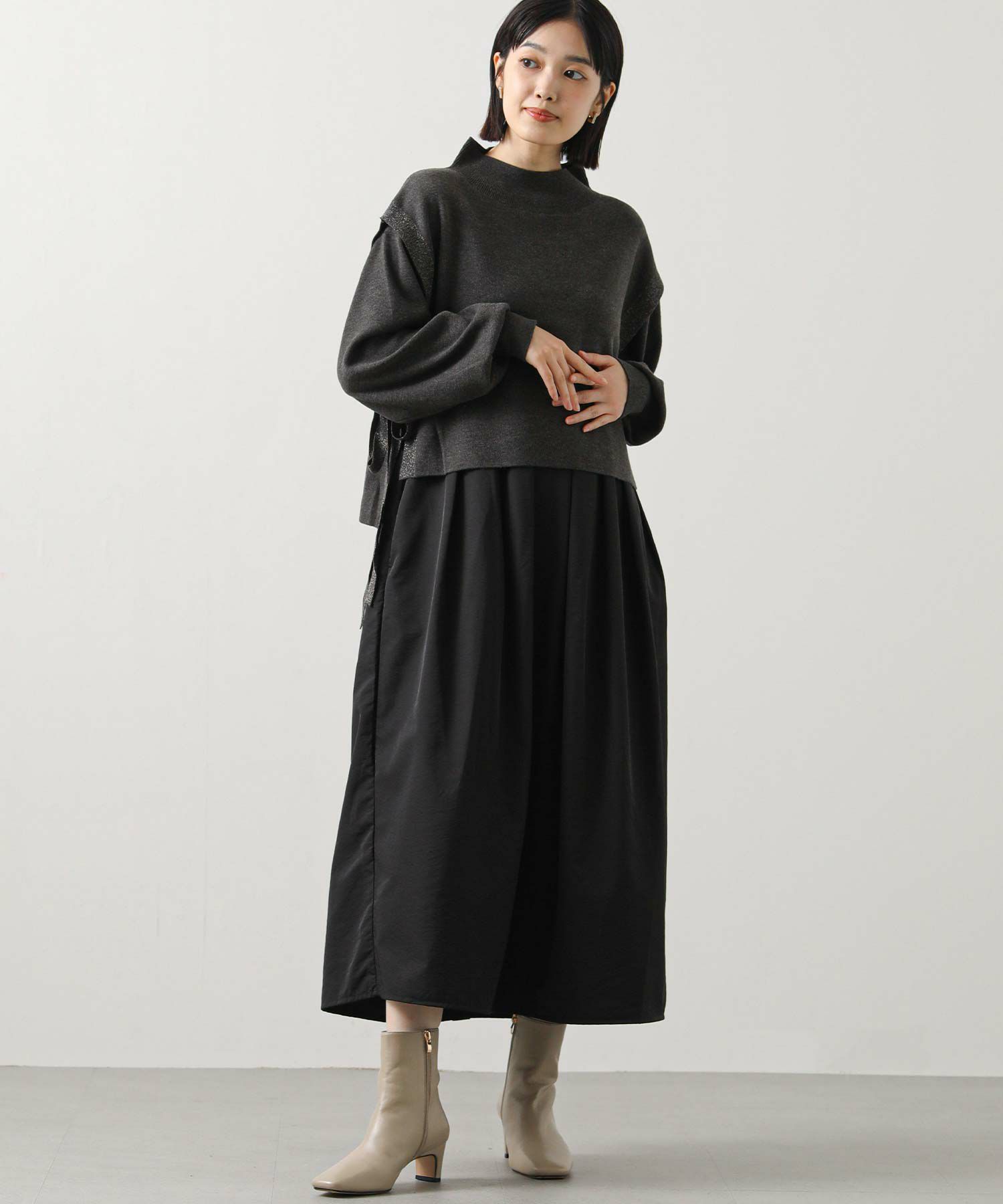 STRATA レースワンピ＋ベスト ワンピース キーネックロングベストワンピース : ZOZOTOWN Yahoo!店