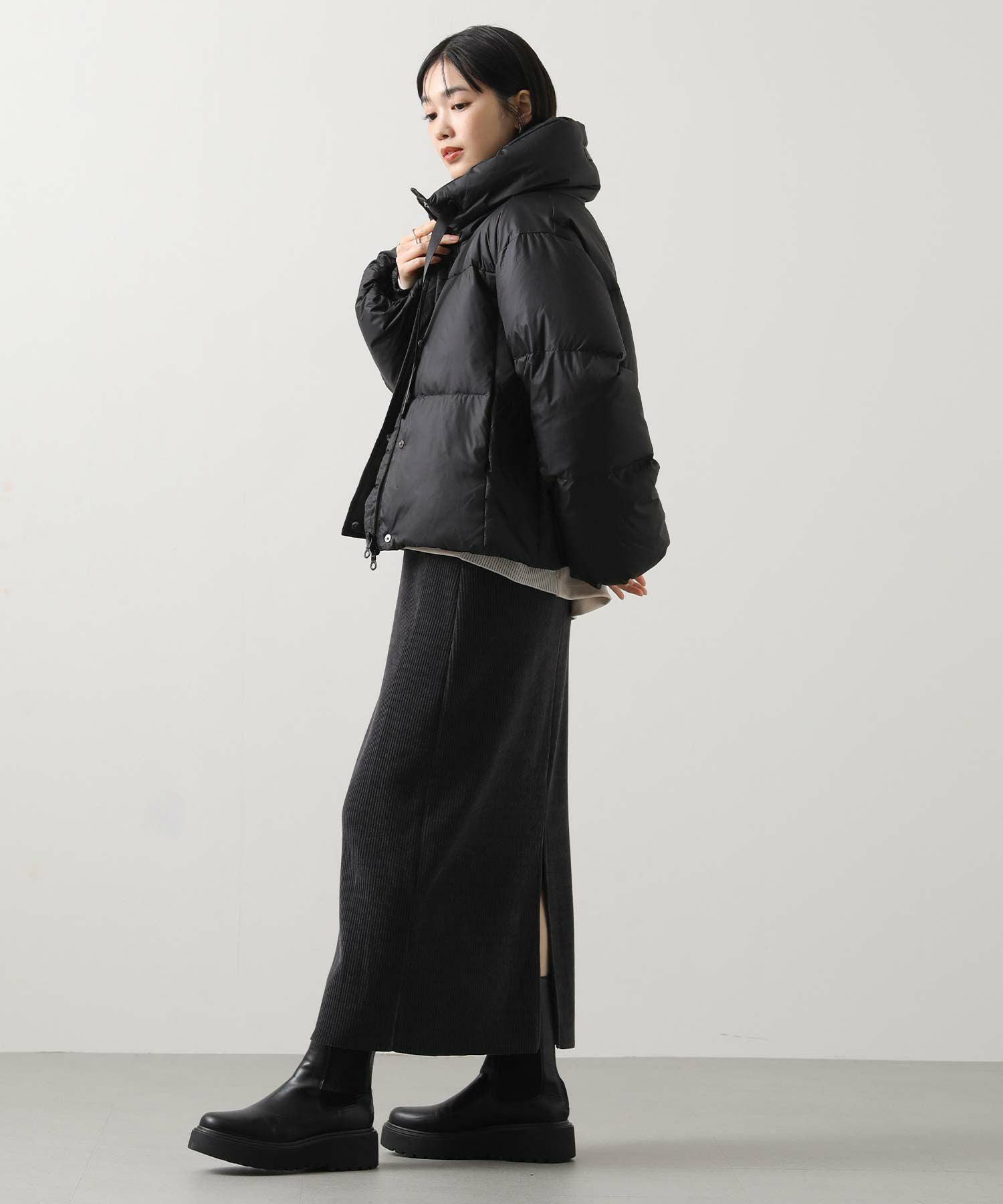 新品タグ付Gready Brilliantバイアス切替ショートダウン 2＿スタンドNショートダウン｜グレディブリリアンの通販｜&mall