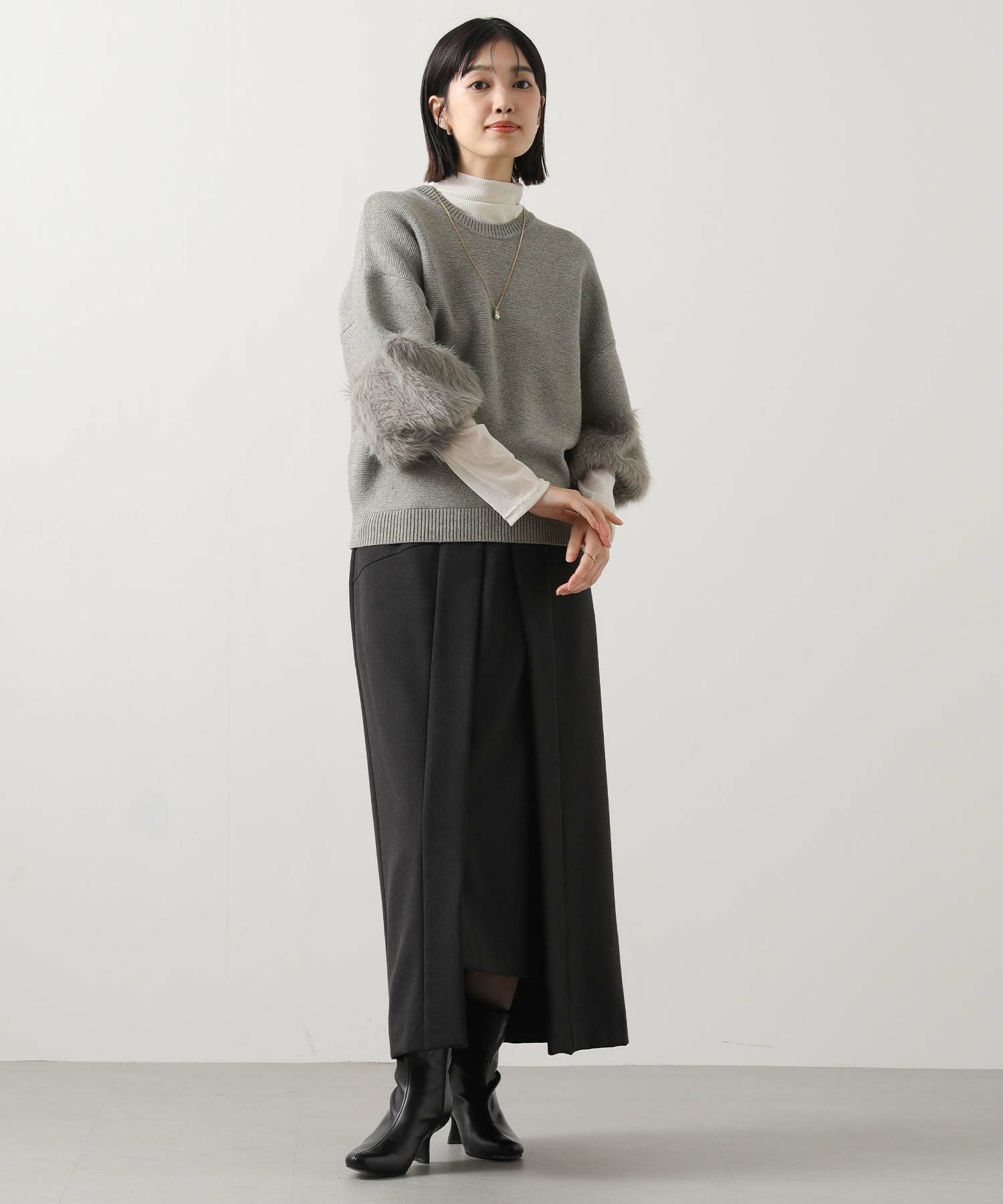 Gready Brilliant前後2way袖シャギーニット | SEKIMIKI Online