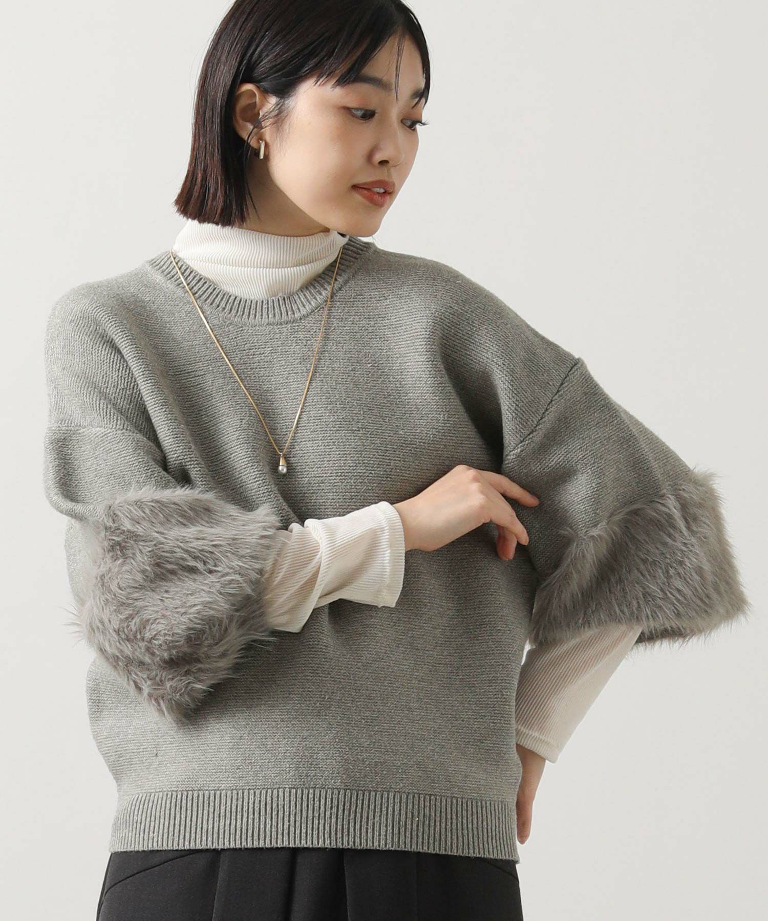 Gready Brilliant前後2way袖シャギーニット | SEKIMIKI Online