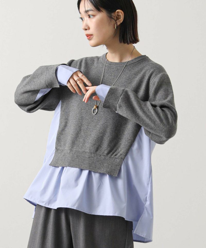 Gready Brilliantシャツドッキングクルーネックニット | SEKIMIKI Online