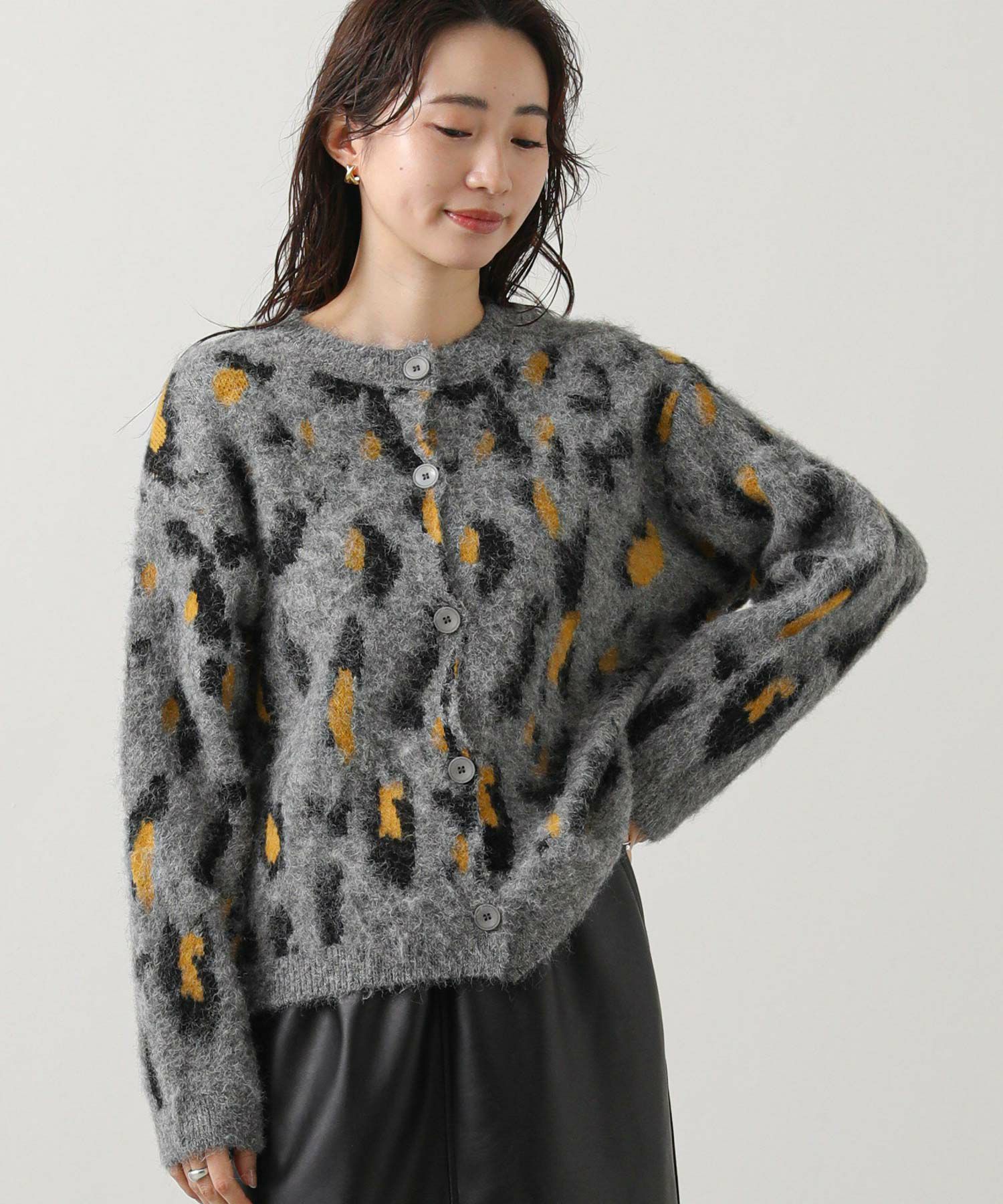 Gready Brilliant【WEB限定アイテム】レオパードニットカーディガン