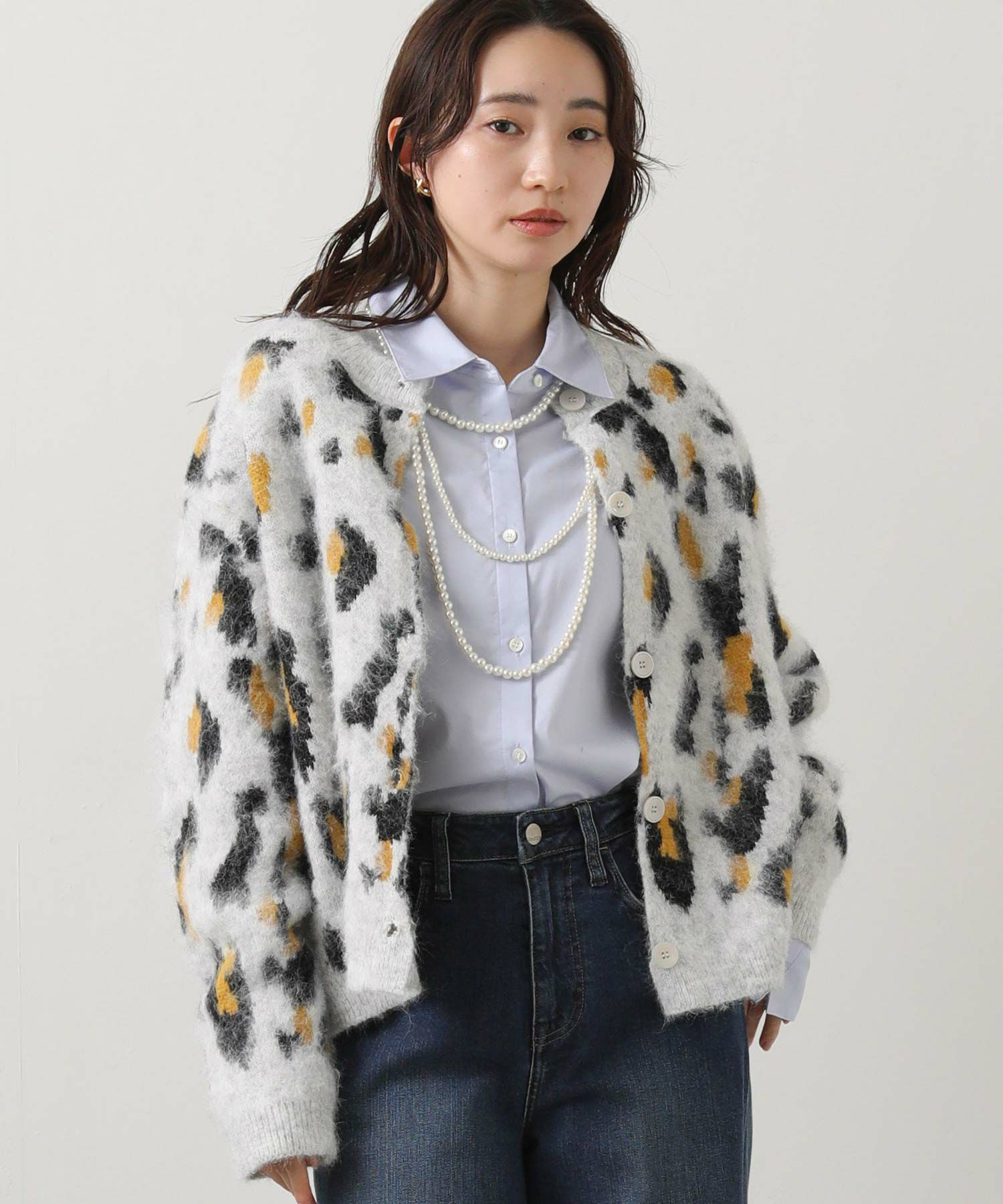 Gready Brilliant【WEB限定アイテム】レオパードニットカーディガン