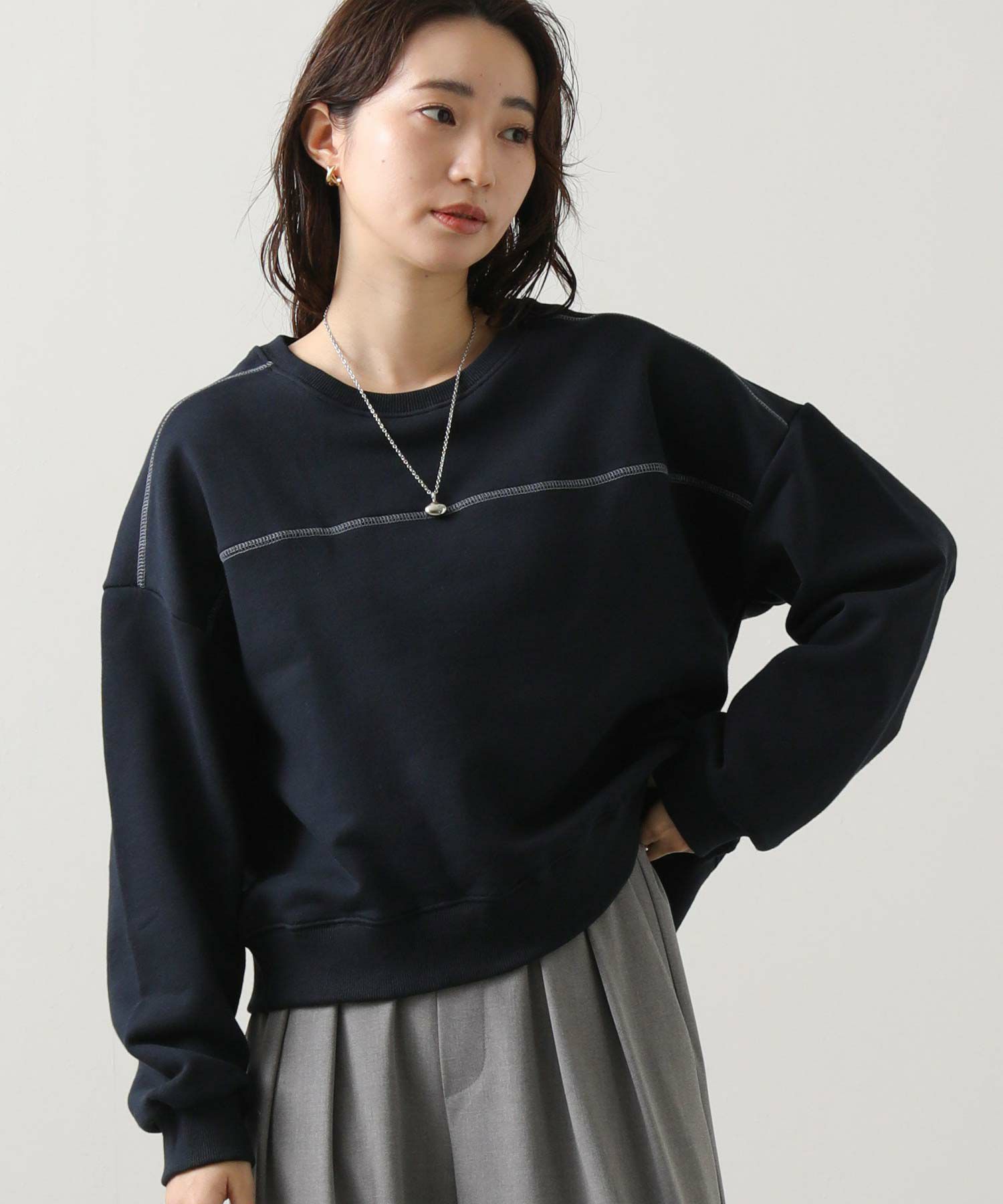 Gready Brilliant【WEB限定アイテム】配色ステッチスウェットプル