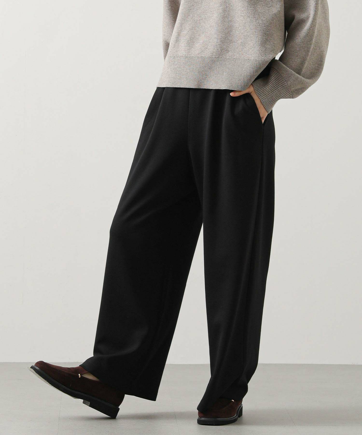 【完売品】GADIDANONIEM VILMA / KHAKI Gready Brilliant裏起毛セミワイドパンツ | SEKIMIKI Online