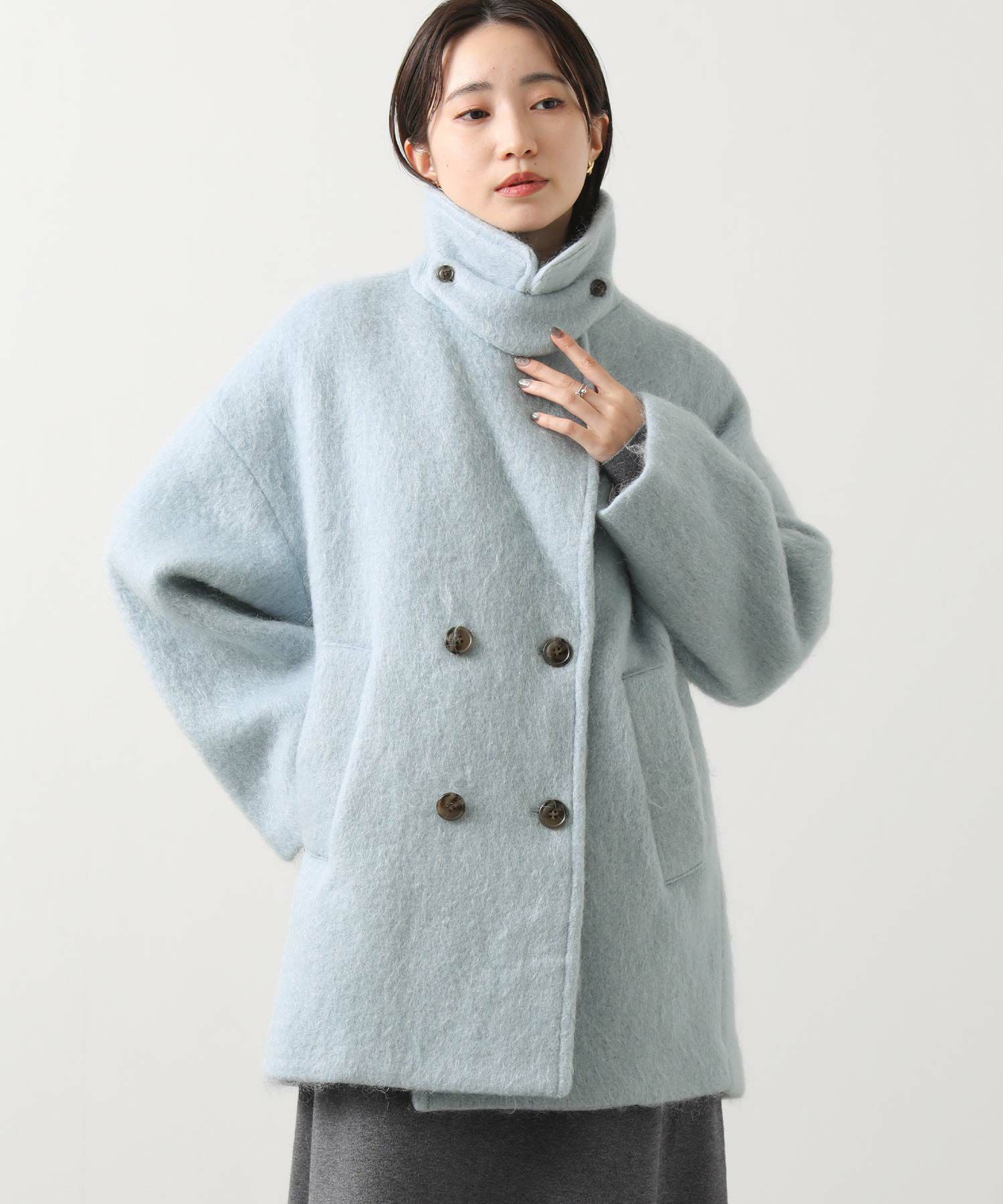 ⭐︎グレディブリリアン⭐︎クロシェ⭐︎モヘヤ混シャギーミディPコート⭐︎ Gready Brilliant（グレディブリリアン）の「モヘアシャギーPコート