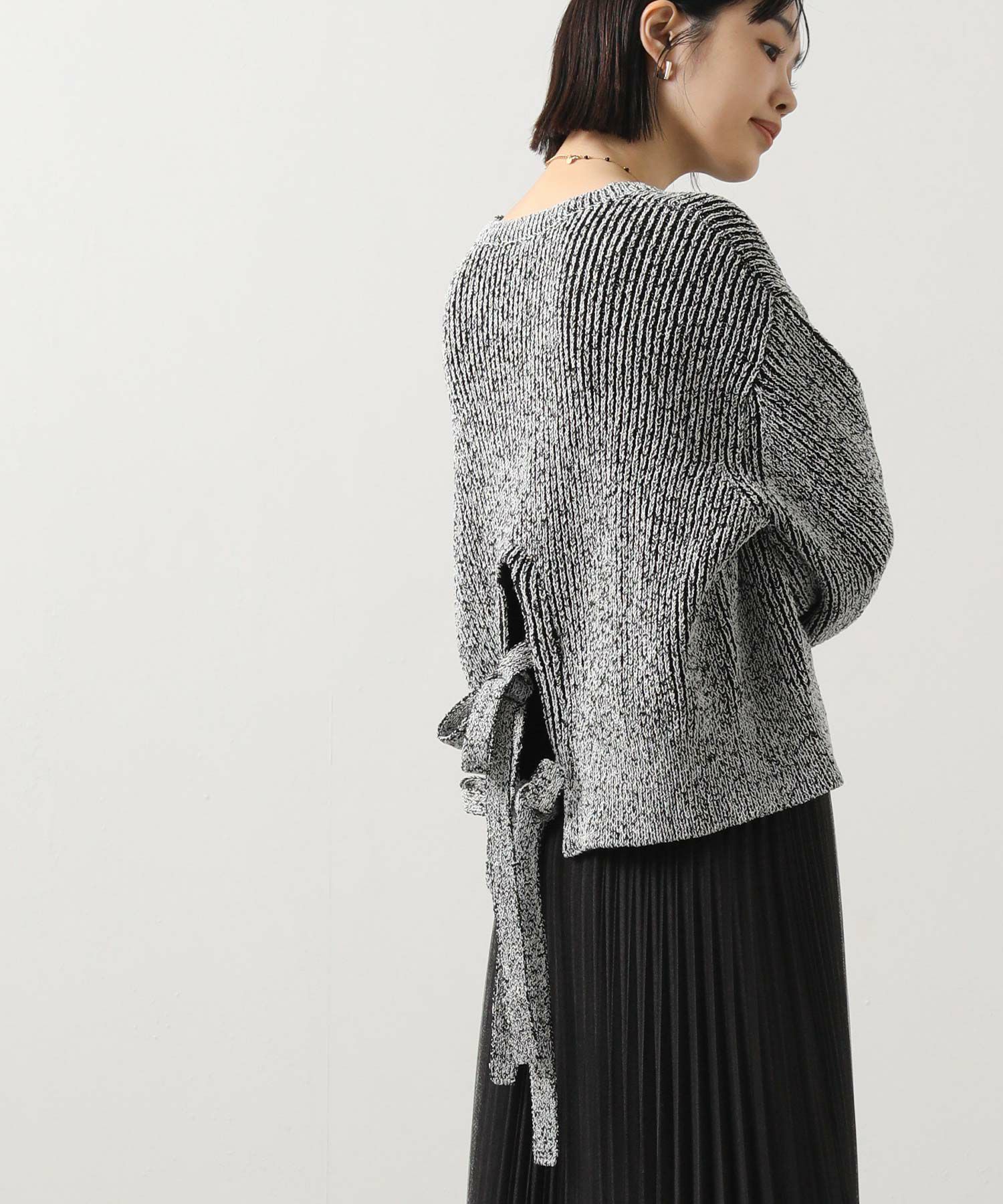 Gready BrilliantスラブMIX後リボンニット | SEKIMIKI Online